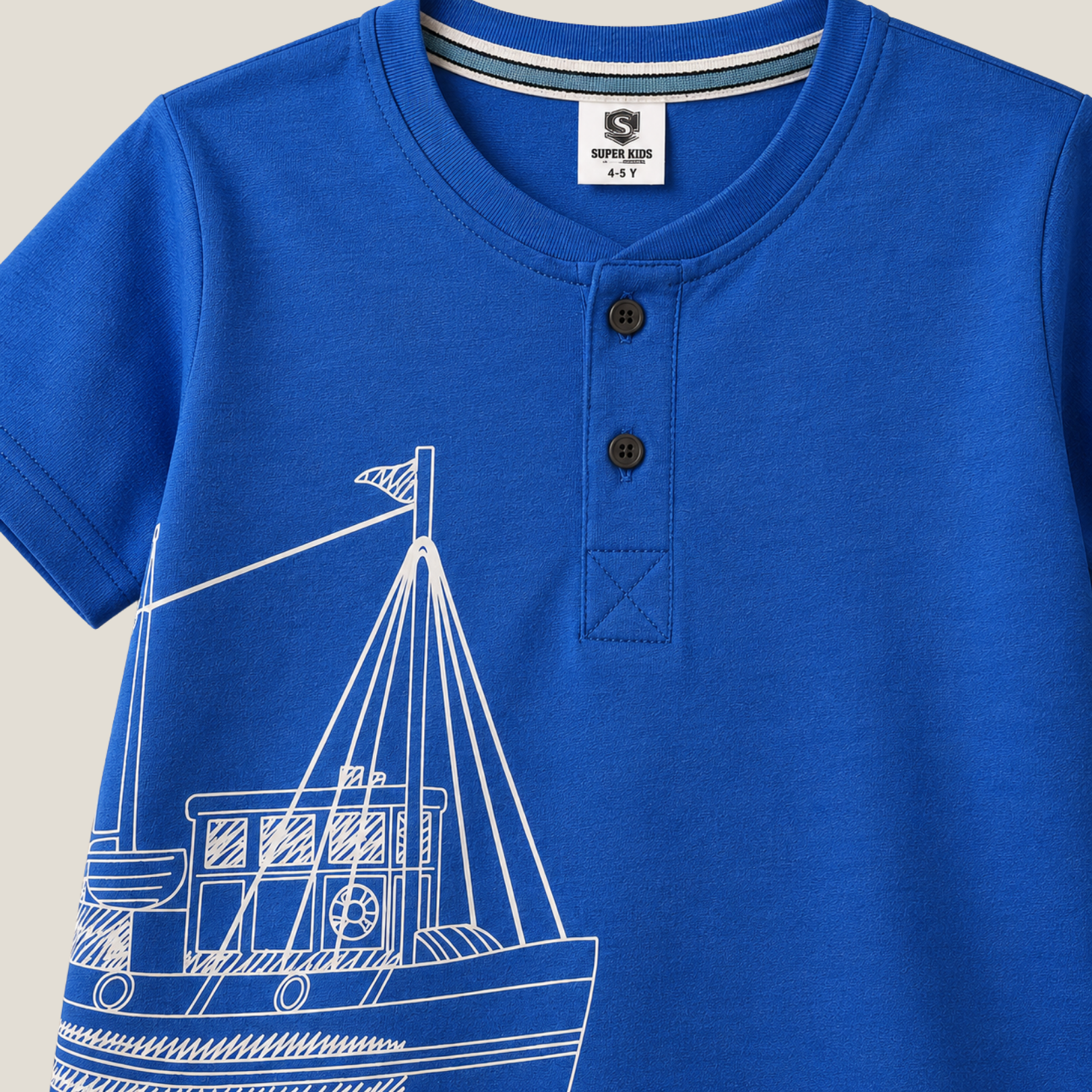 Ship Grapic Henley T-Shirt