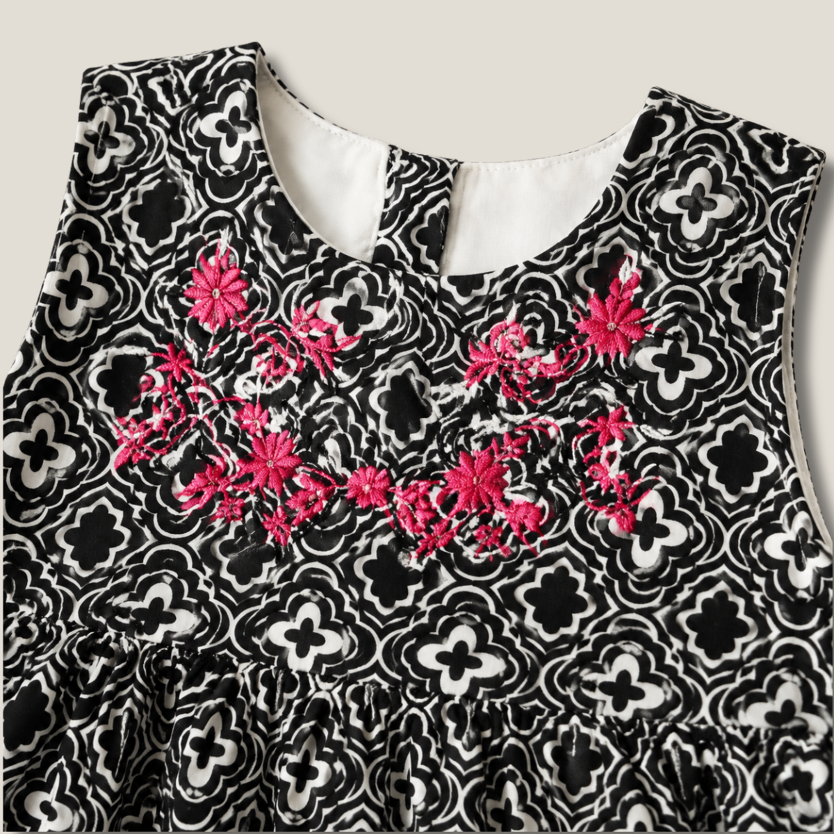 Midnight Bloom Casual Frock