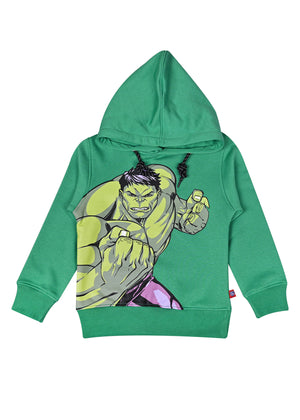 Boys green Hulk graphic fleece hoodie - Super Kids Clothing