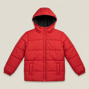 Boys red hooded puffer jacket - Super Kids Clothing