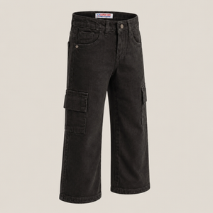 Boys black six pocket cargo pants - Super Kids Clothing