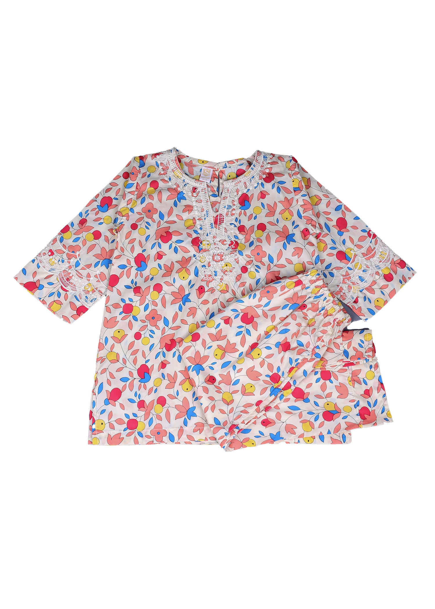 Printed Kameez With Loose Bottom Trouser