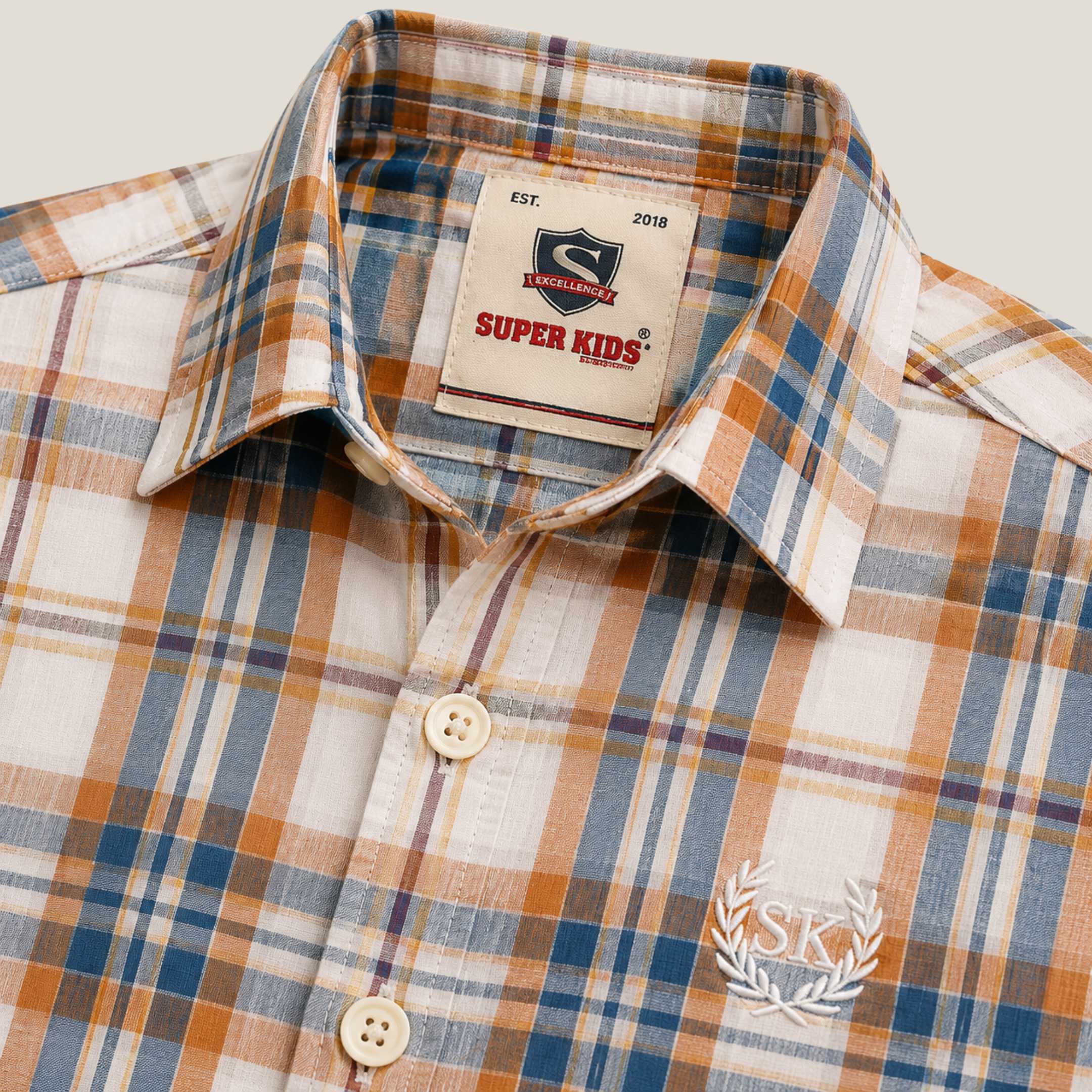 Multi Checked Short Sleeve Shirt