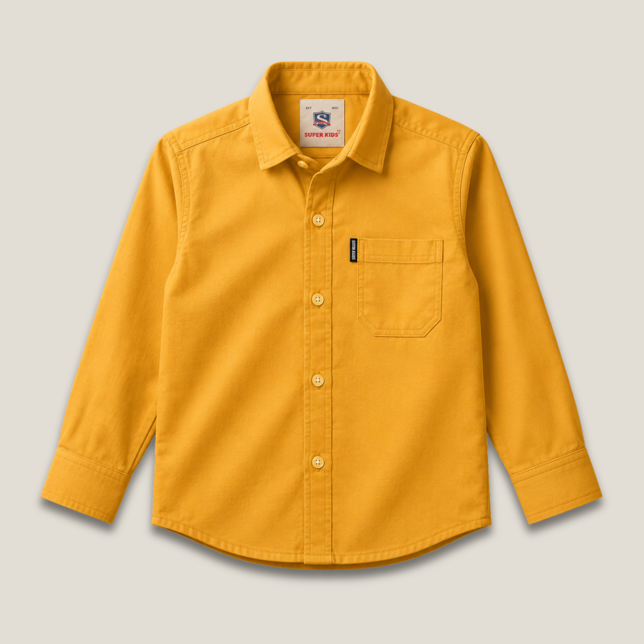 Plain Mustard Casual Shirt