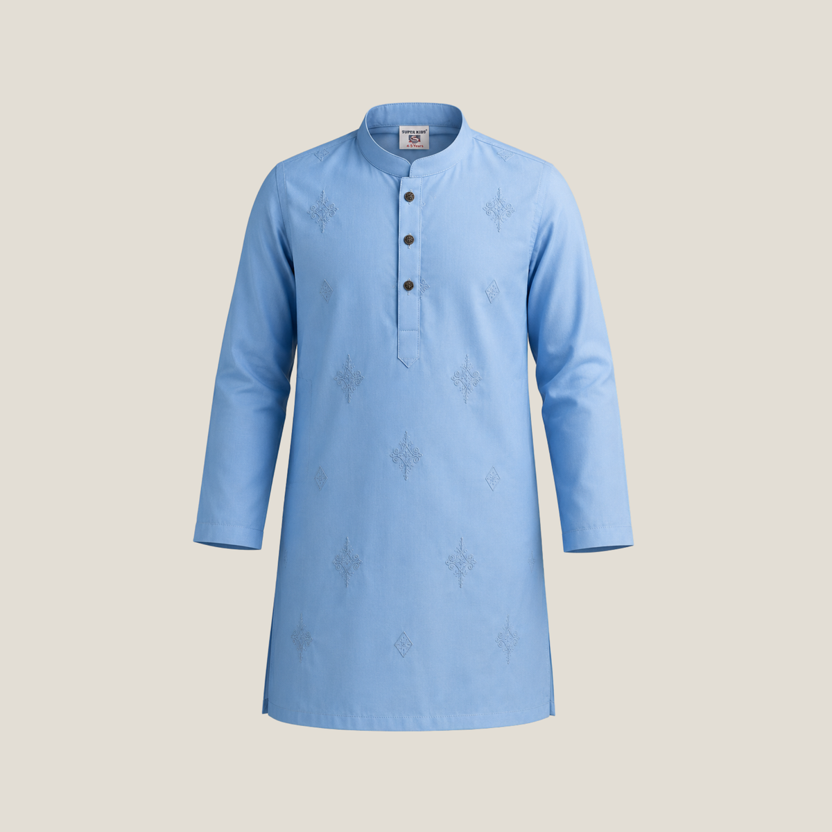 Boy's All Over Embroidered Kurta Trouser