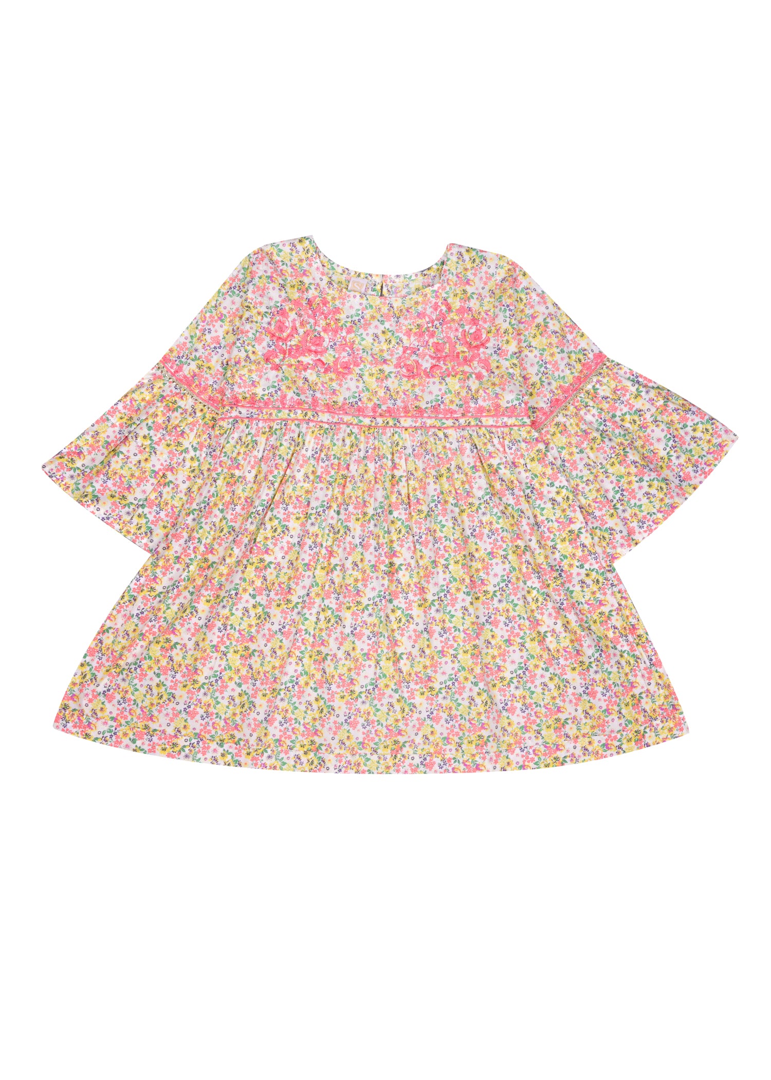 Floral Printed Frock With Gharara