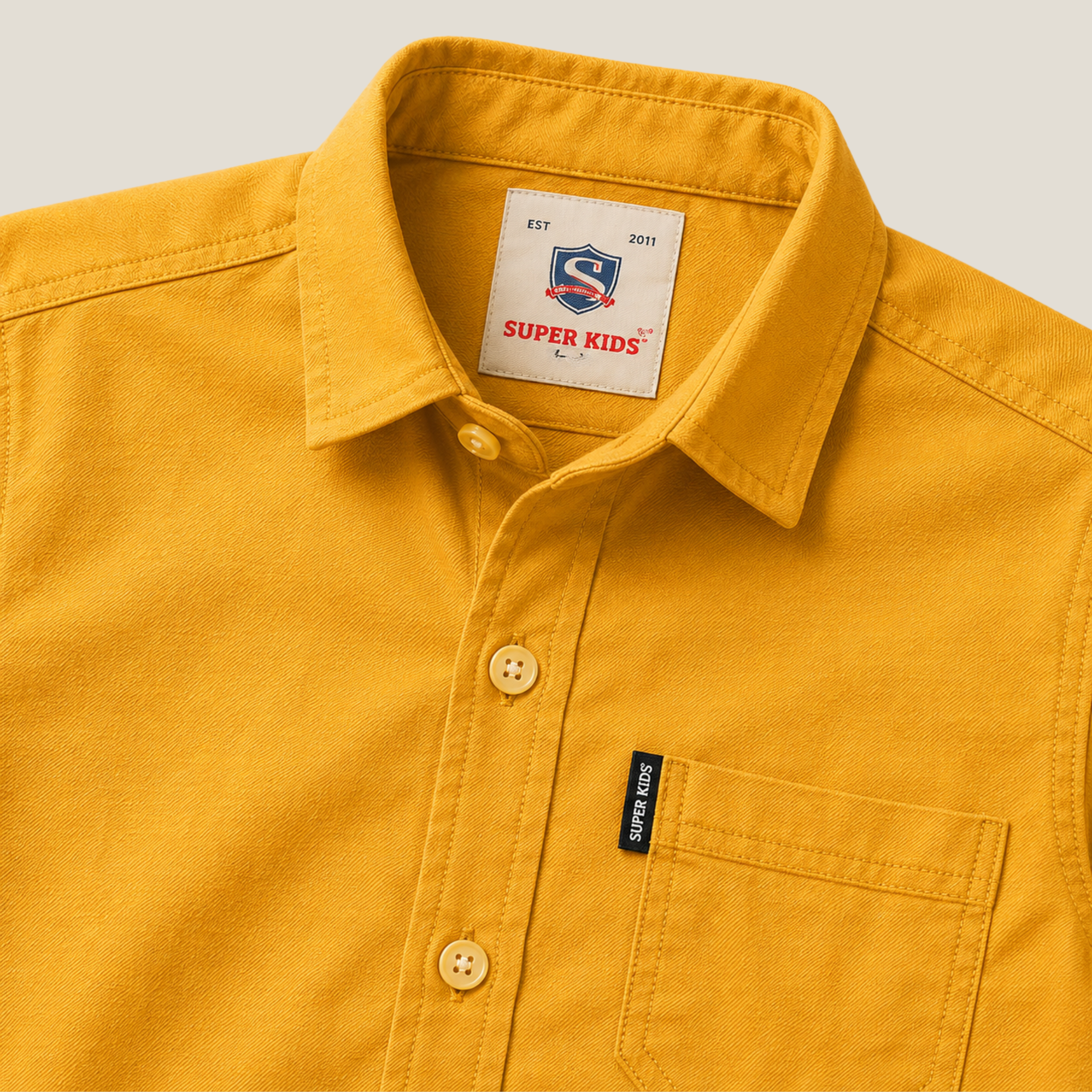 Plain Mustard Casual Shirt
