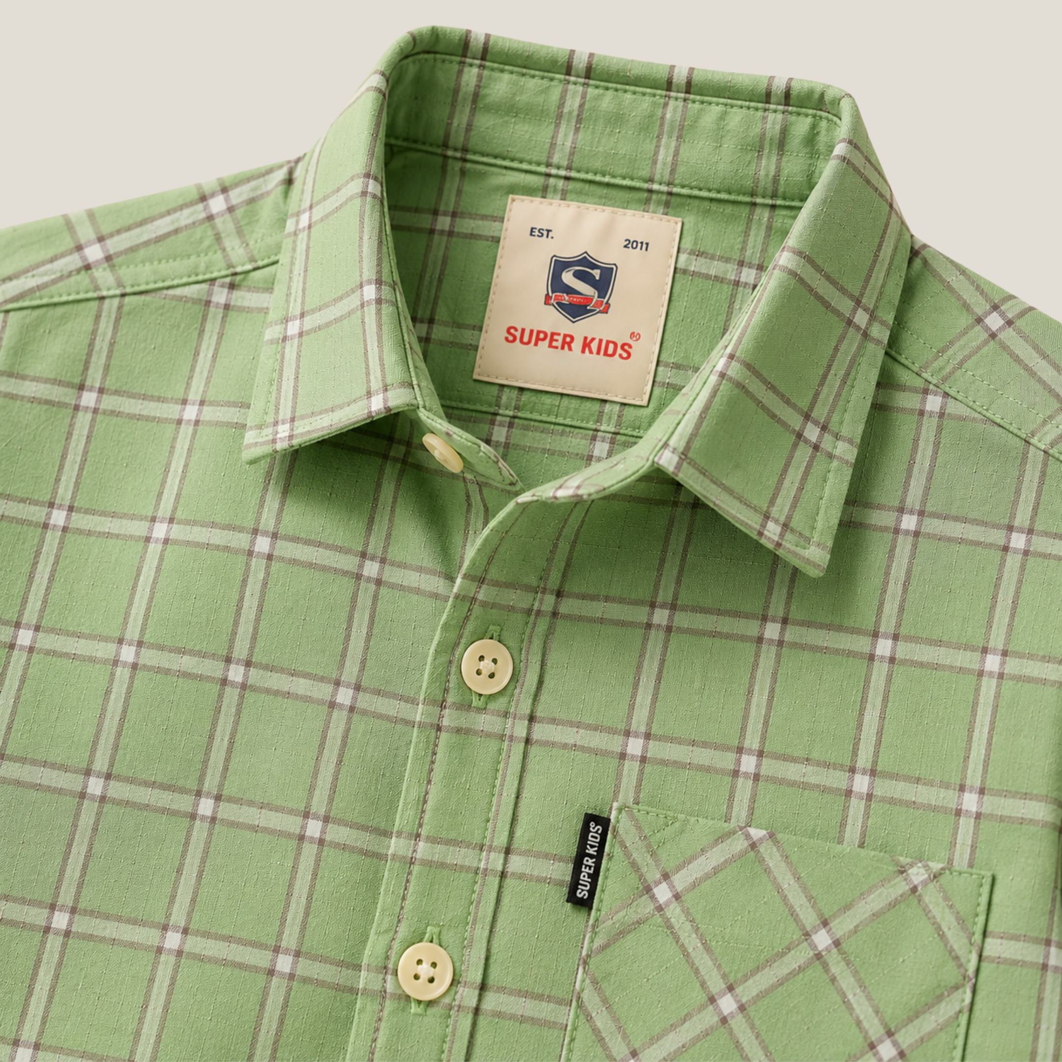 Checked Sea Green Casual Shirt