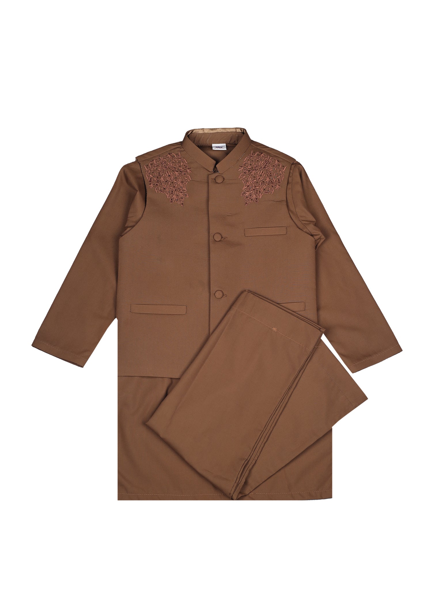 Boy's Embroidered KurtaTrouser&Waistcoat