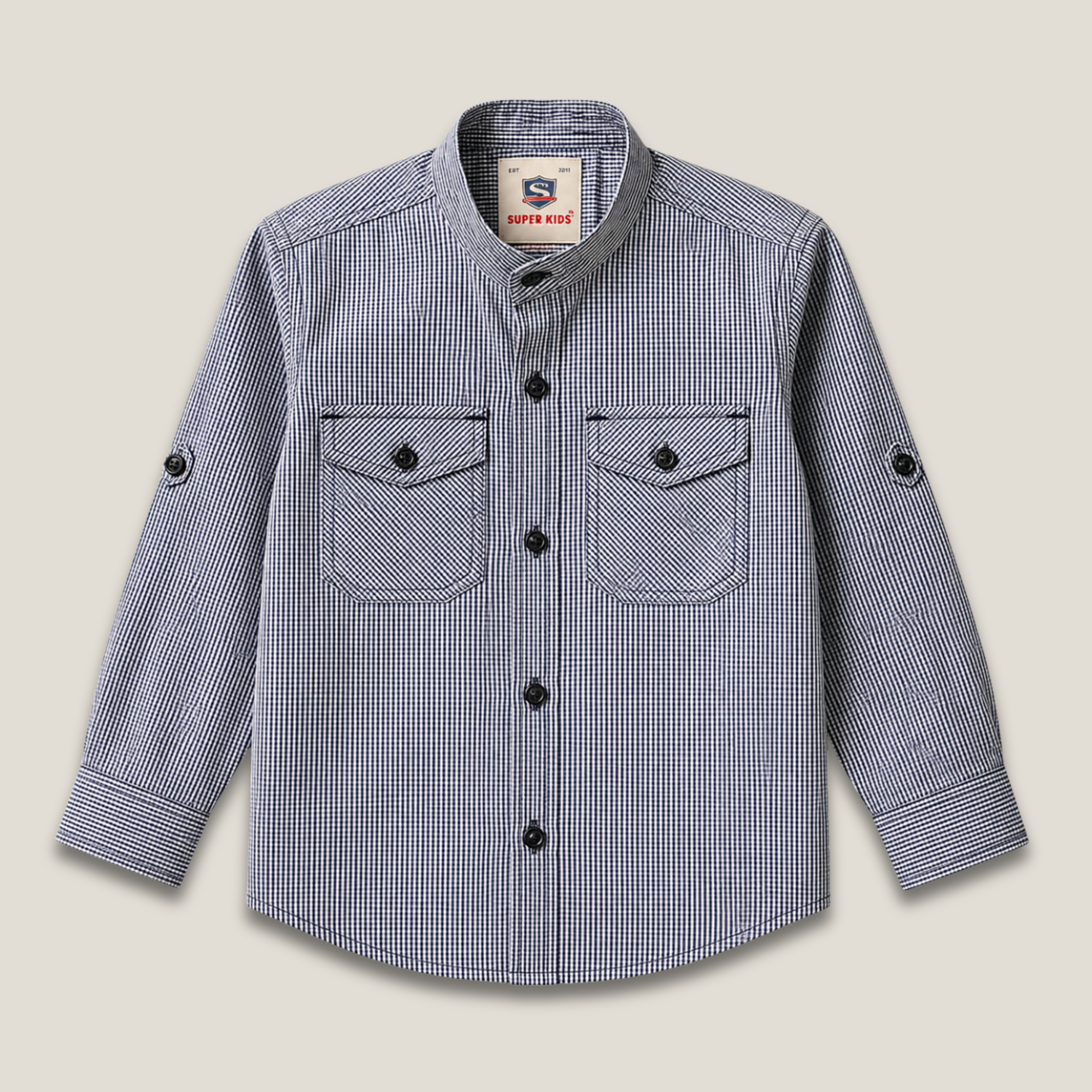 Checked Double Pocket Casual Shirt