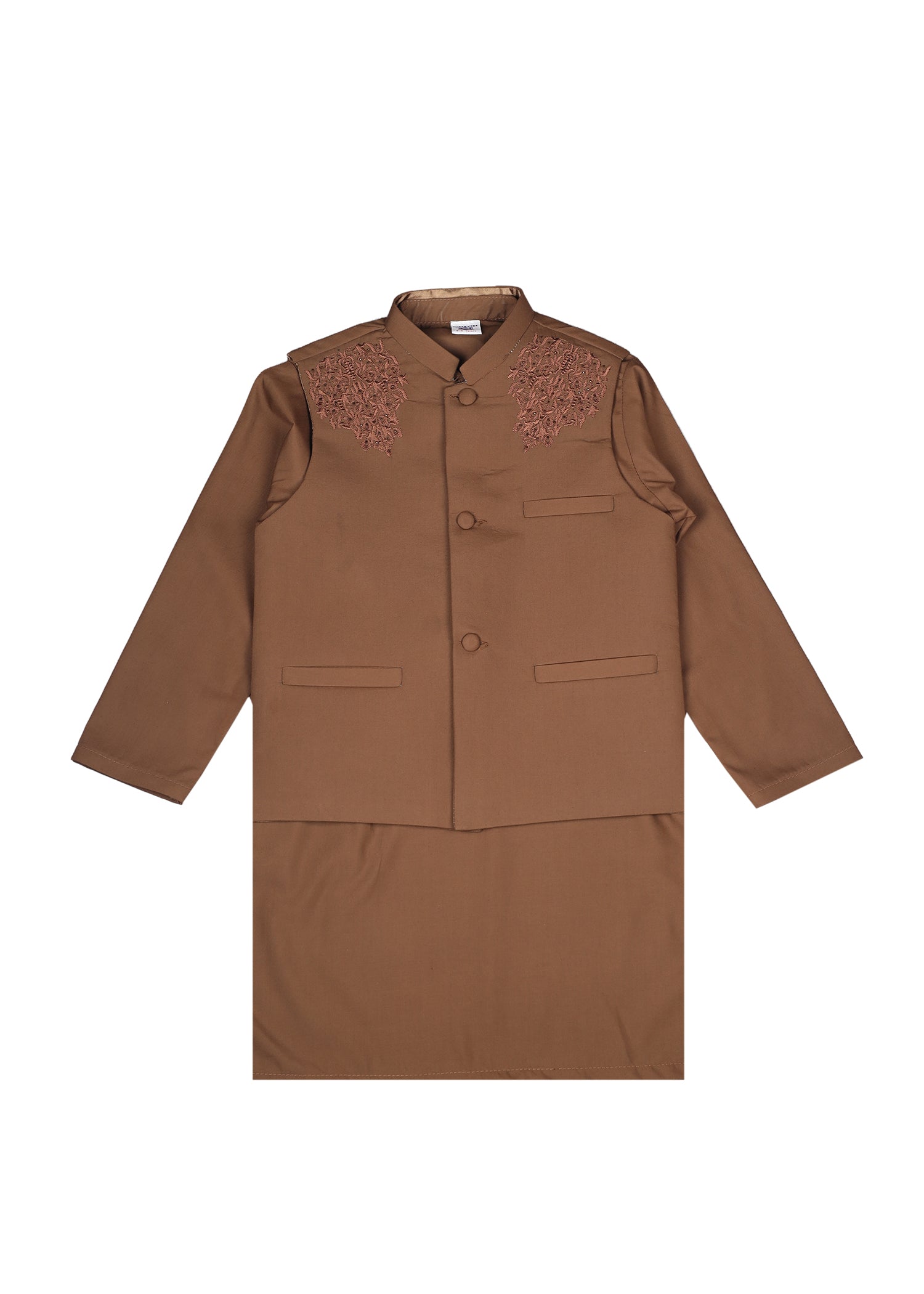 Boy's Embroidered KurtaTrouser&Waistcoat