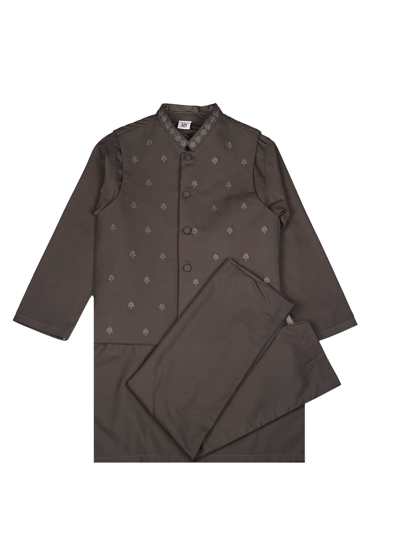Boy's Embroidered KurtaTrouser&Waistcoat