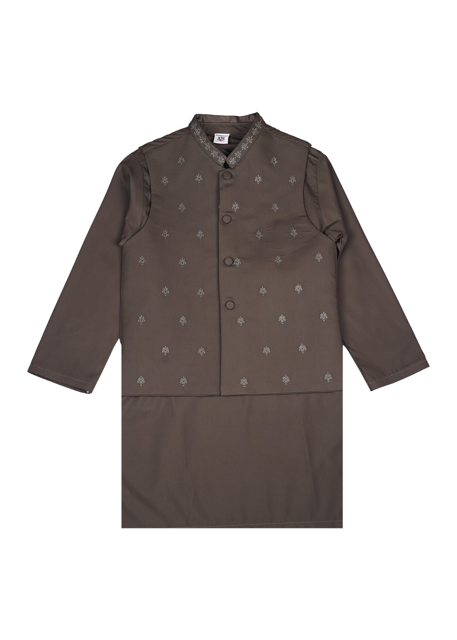 Boy's Embroidered KurtaTrouser&Waistcoat