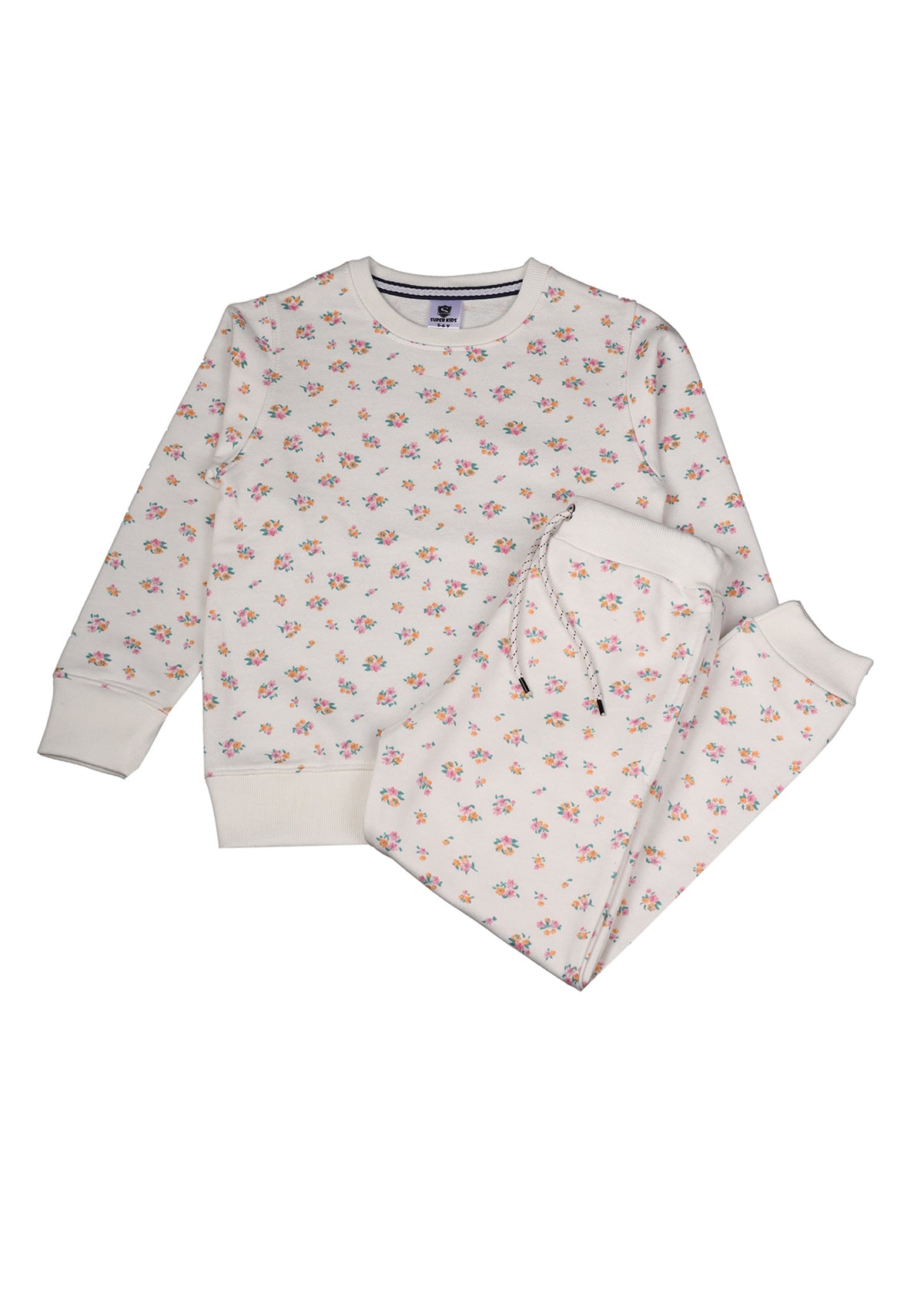 Floral Printed Sweatshirt & Trouser Set