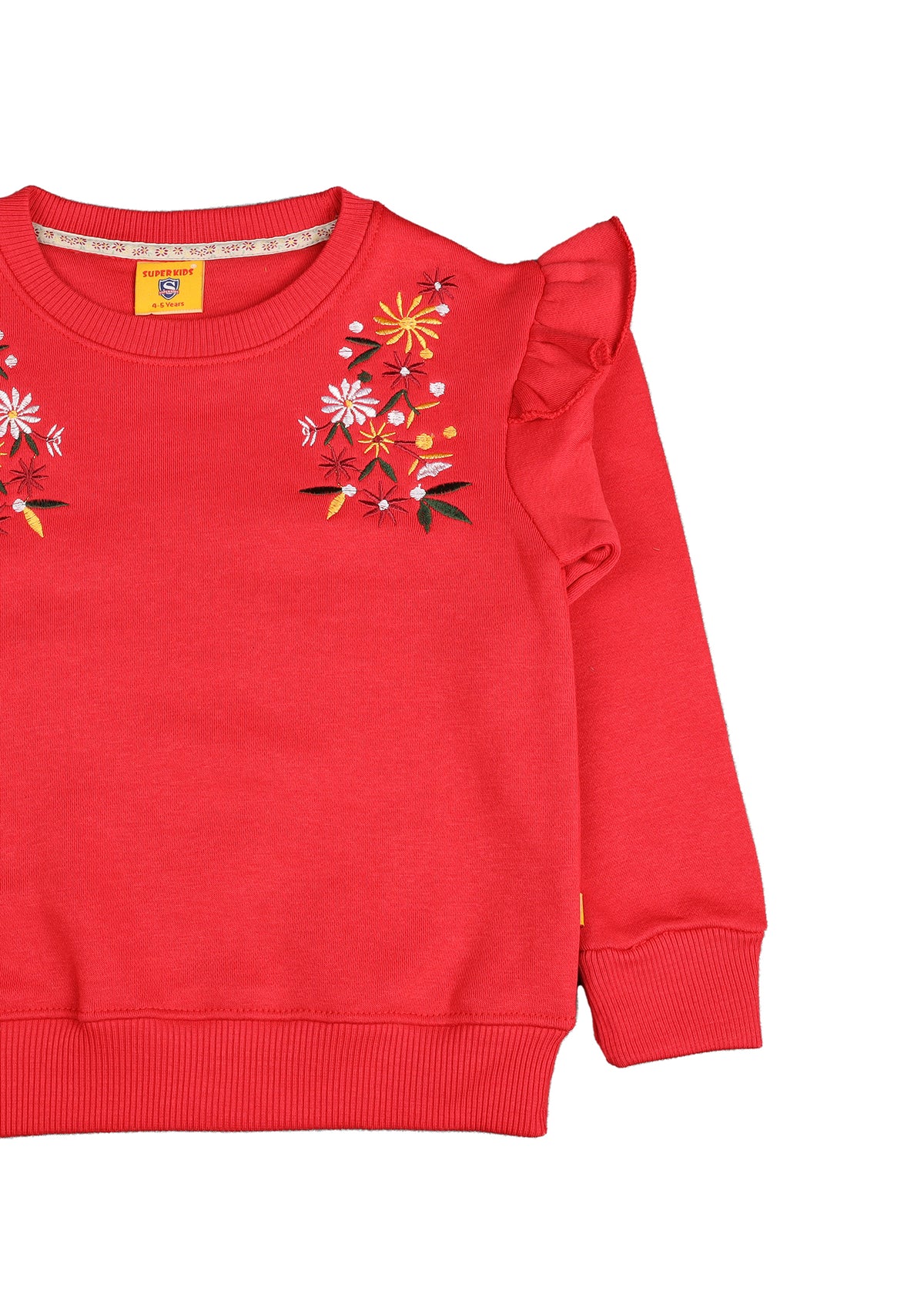Red Embroidered SweatShirt