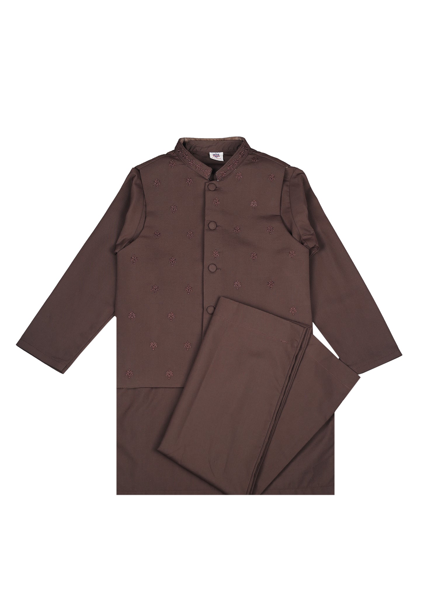 Boy's Embroidered KurtaTrouser&Waistcoat