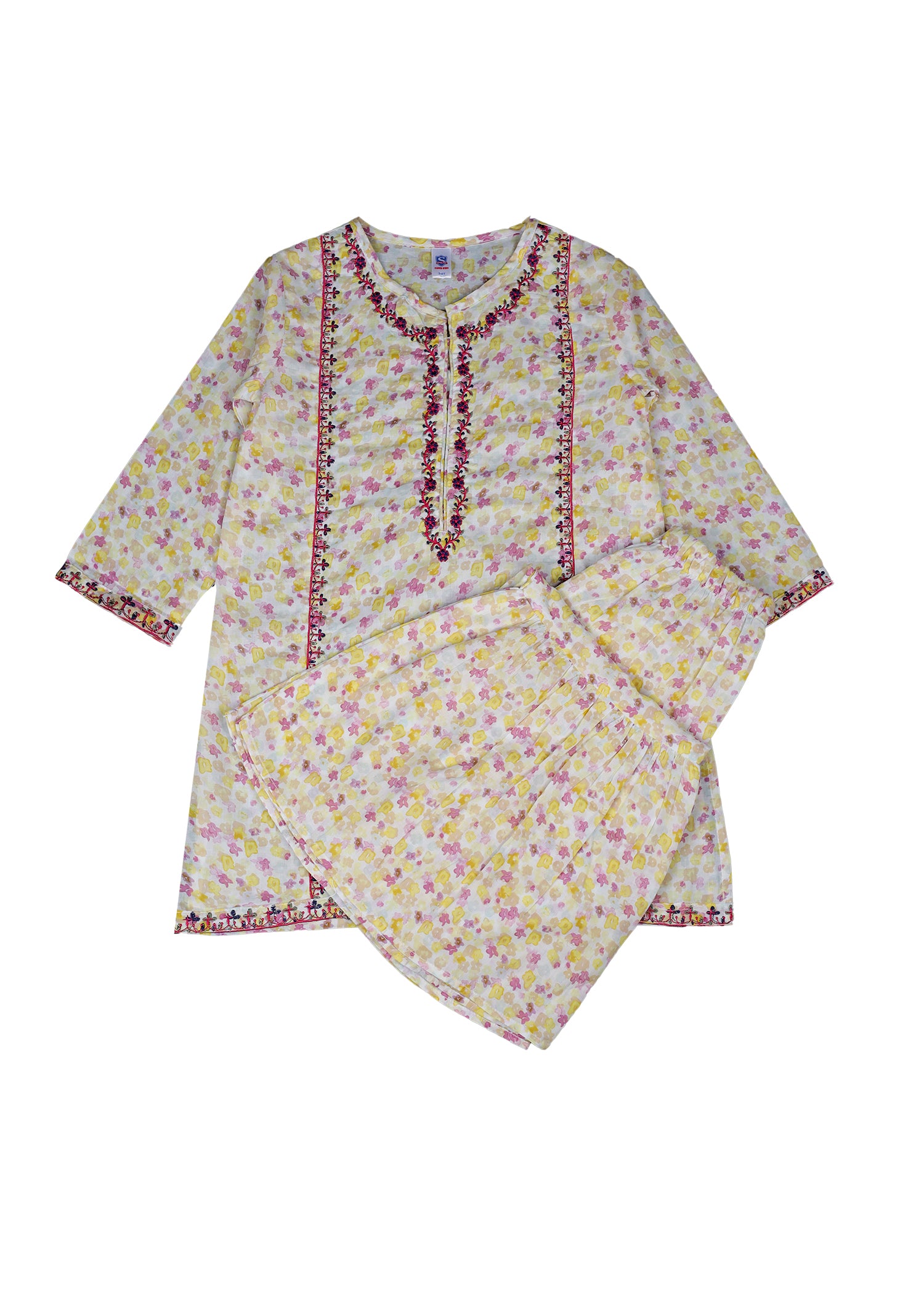 Embroidered Kameez With Gharara