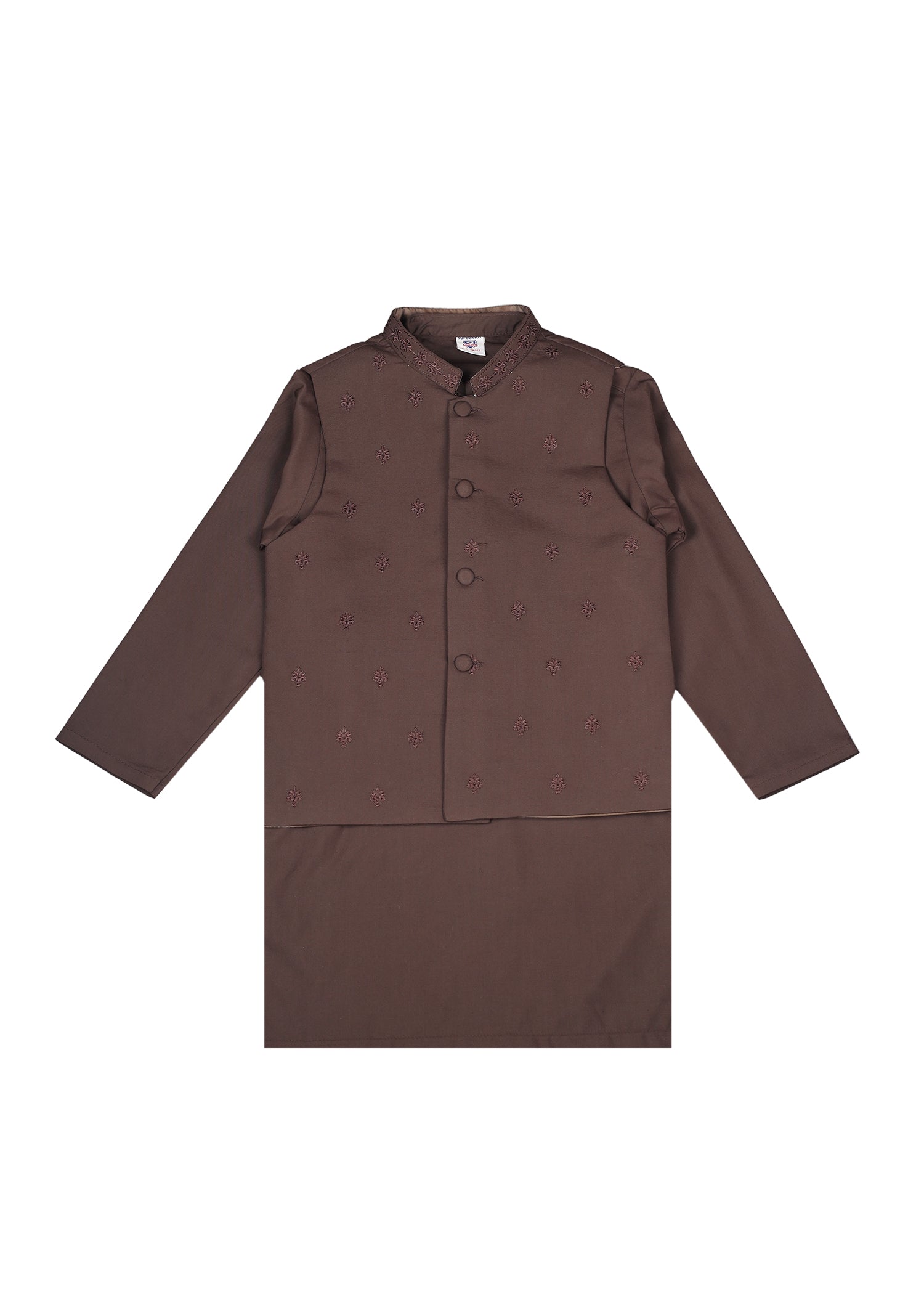 Boy's Embroidered KurtaTrouser&Waistcoat