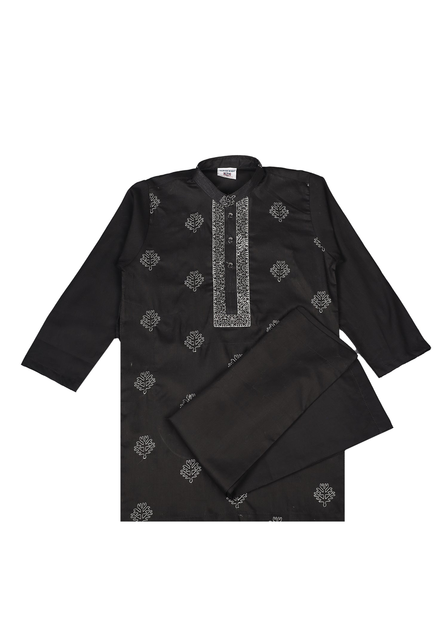 Boy's All Over Embroidered Kurta Trouser