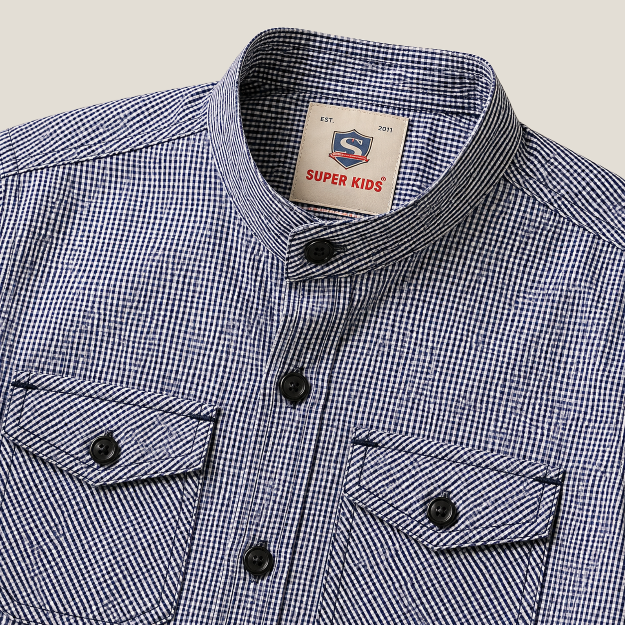Checked Double Pocket Casual Shirt