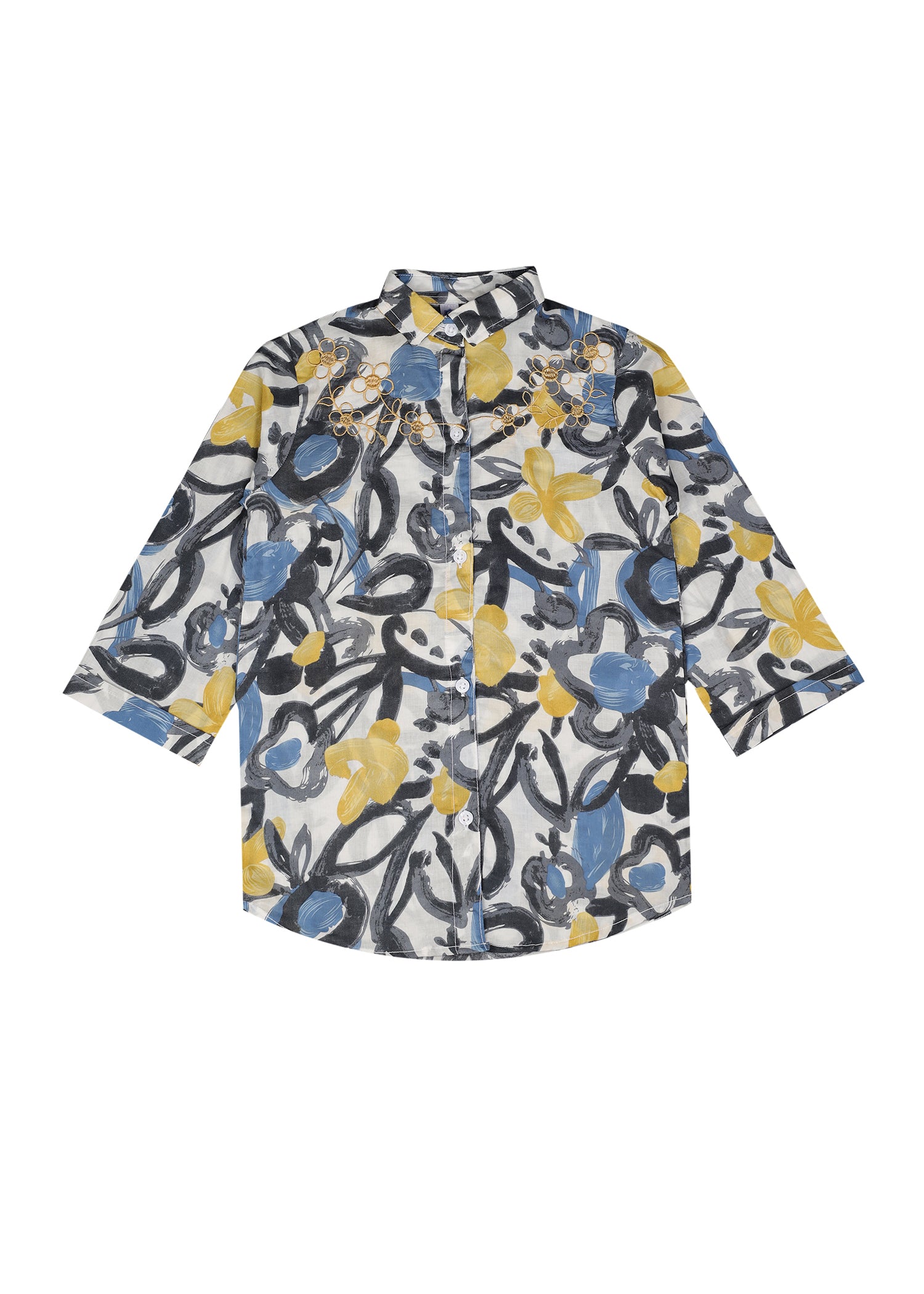 Embroidered Top With Trouser
