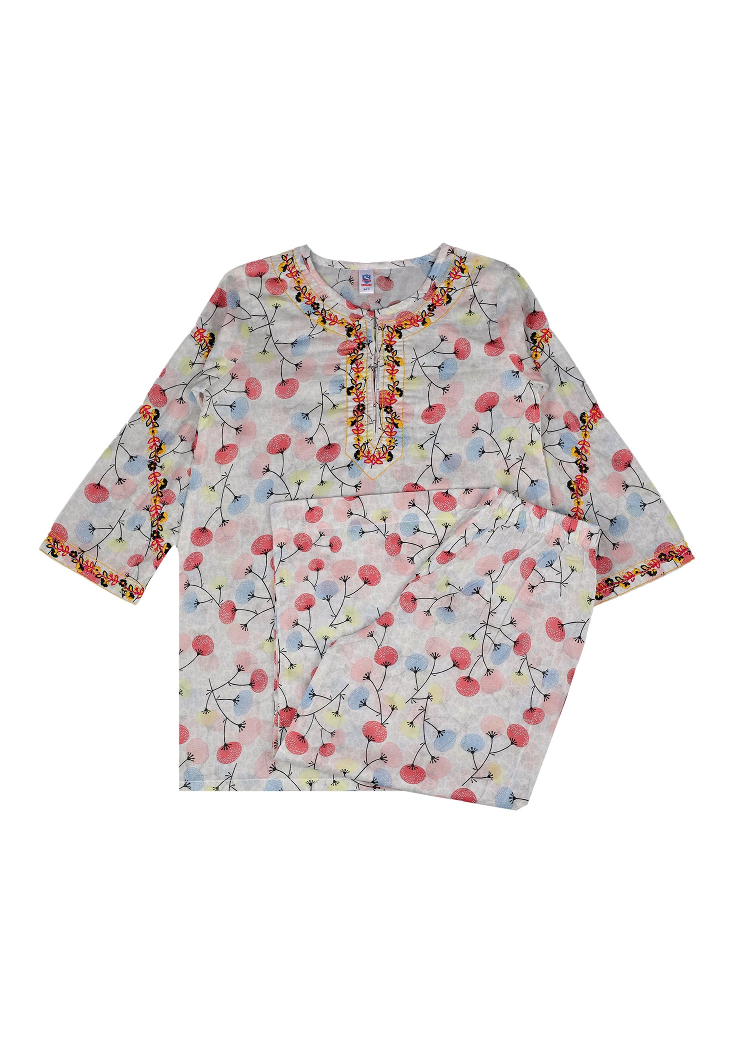 Embroidered Kameez With Trouser
