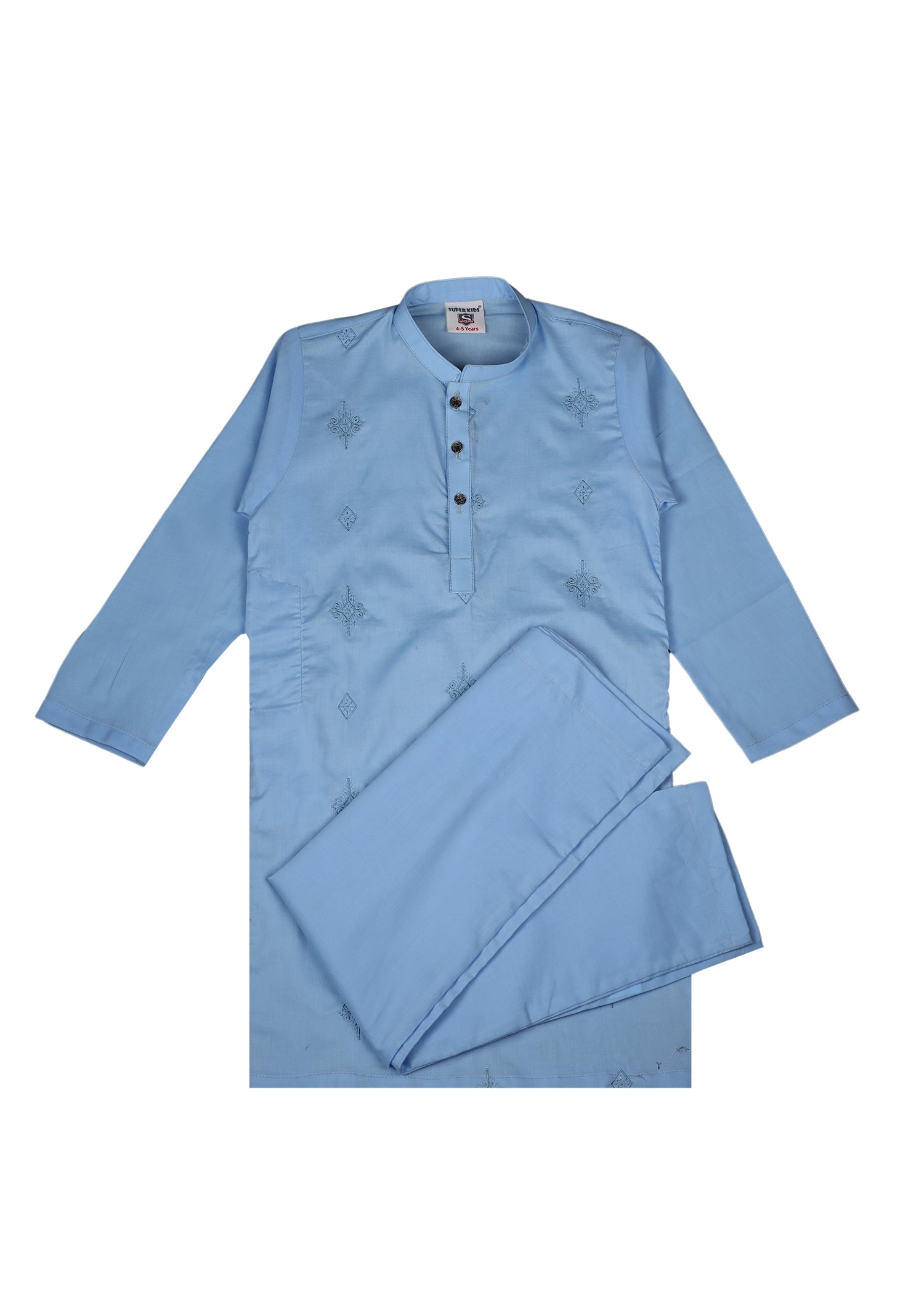 Boy's All Over Embroidered Kurta Trouser
