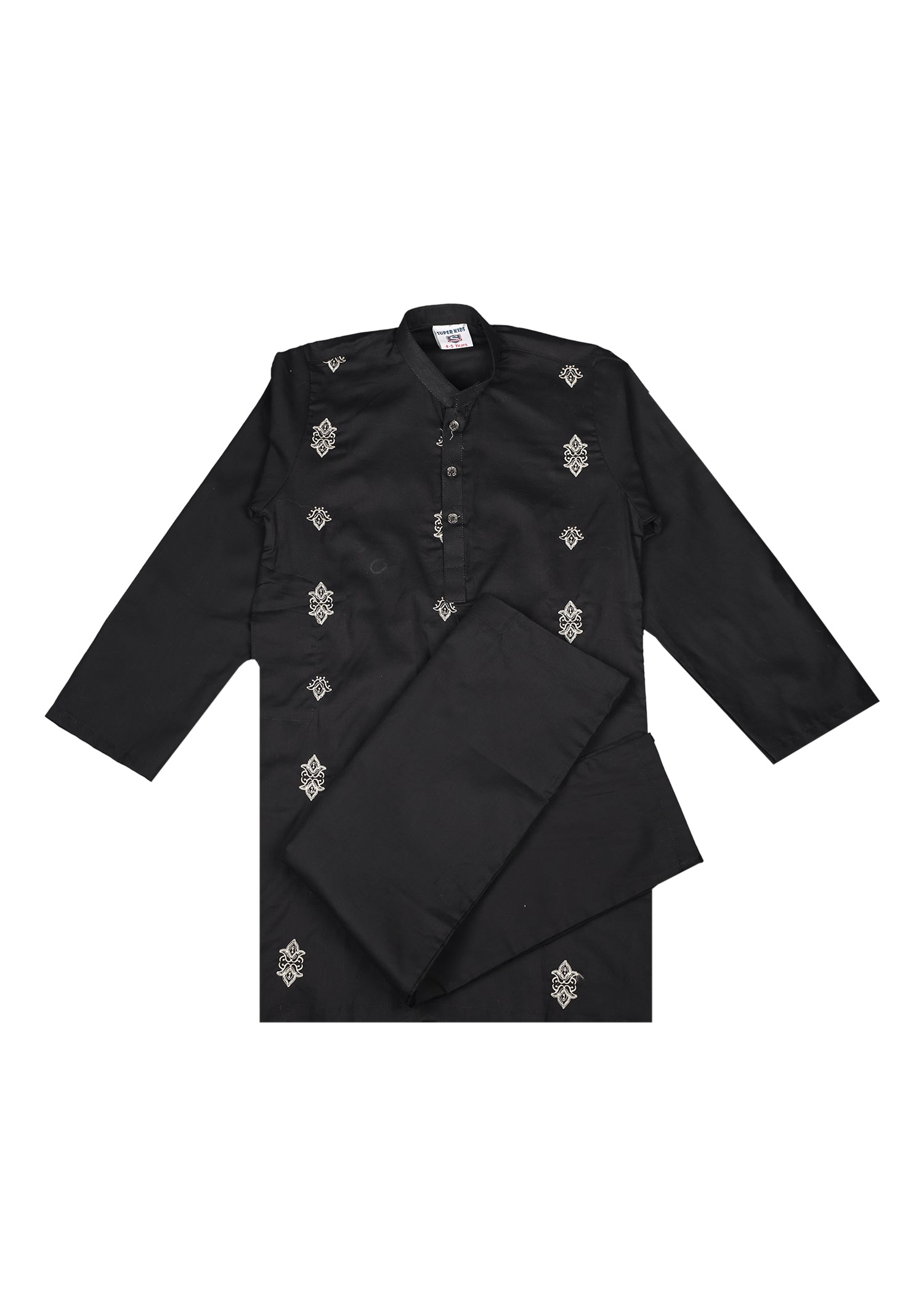 Boy's All Over Embroidered Kurta Trouser