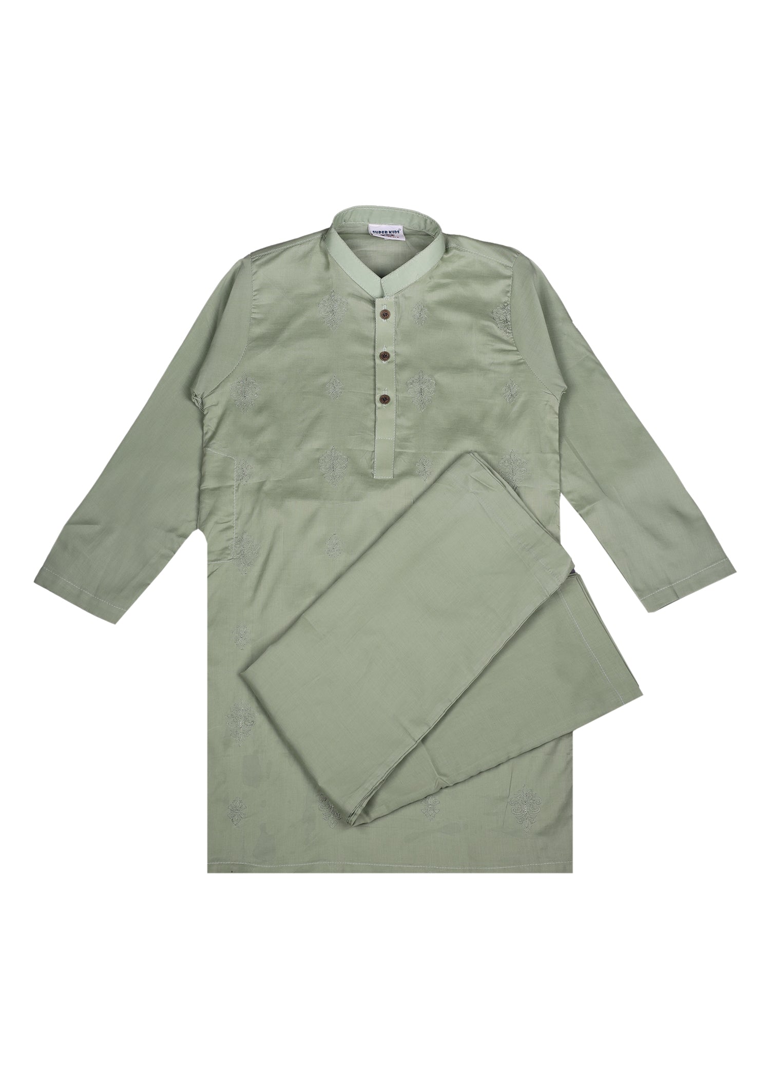 Boy's All Over Embroidered Kurta Trouser