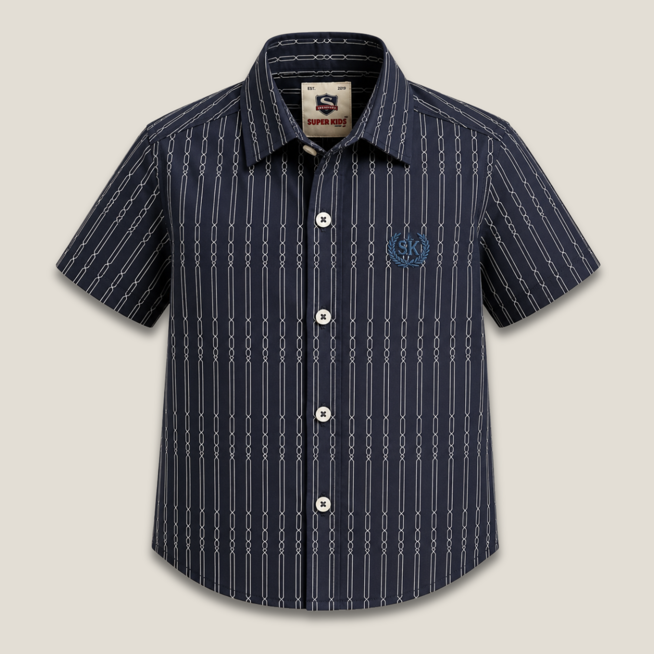 Navy Blue Short Sleeve Shirt