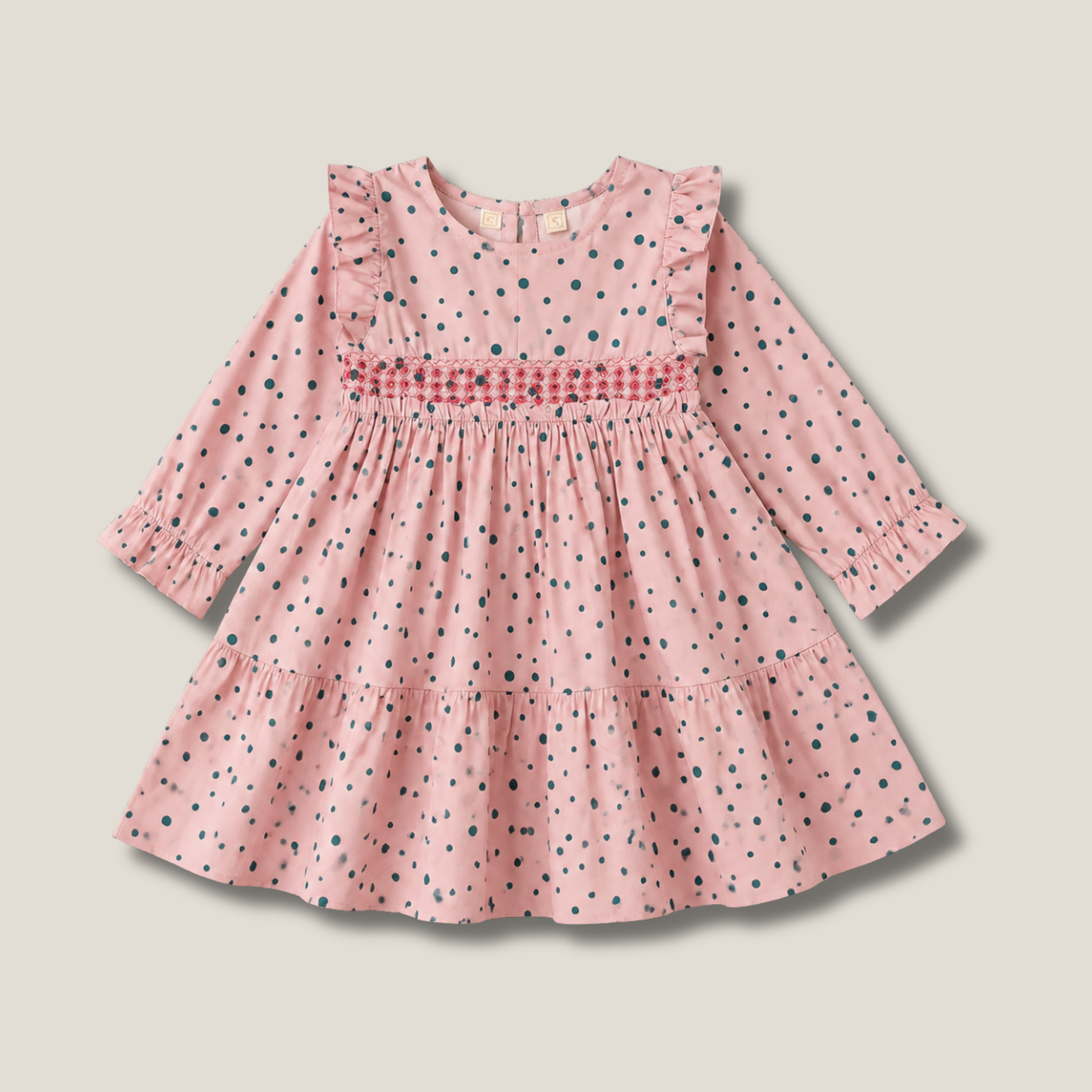 Blush Polka Long Frock