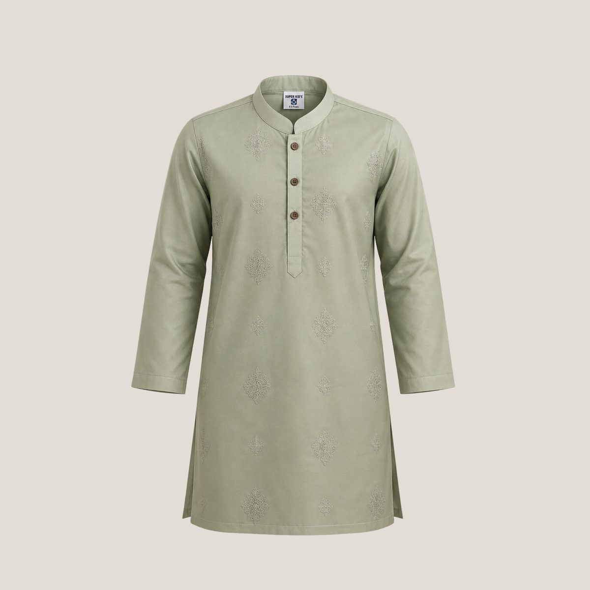 Boy's All Over Embroidered Kurta Trouser