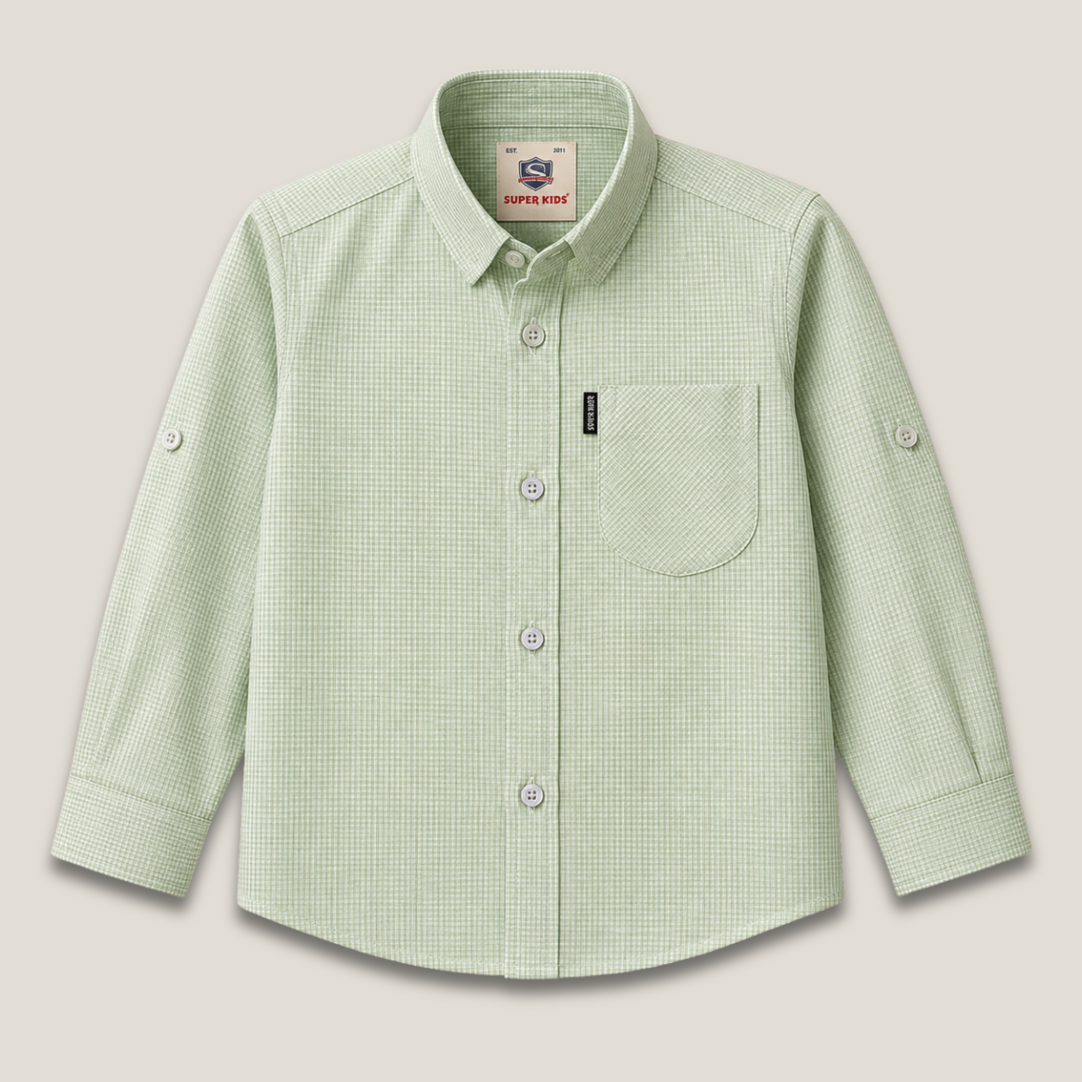 Checked Buttom Down Casual Shirt