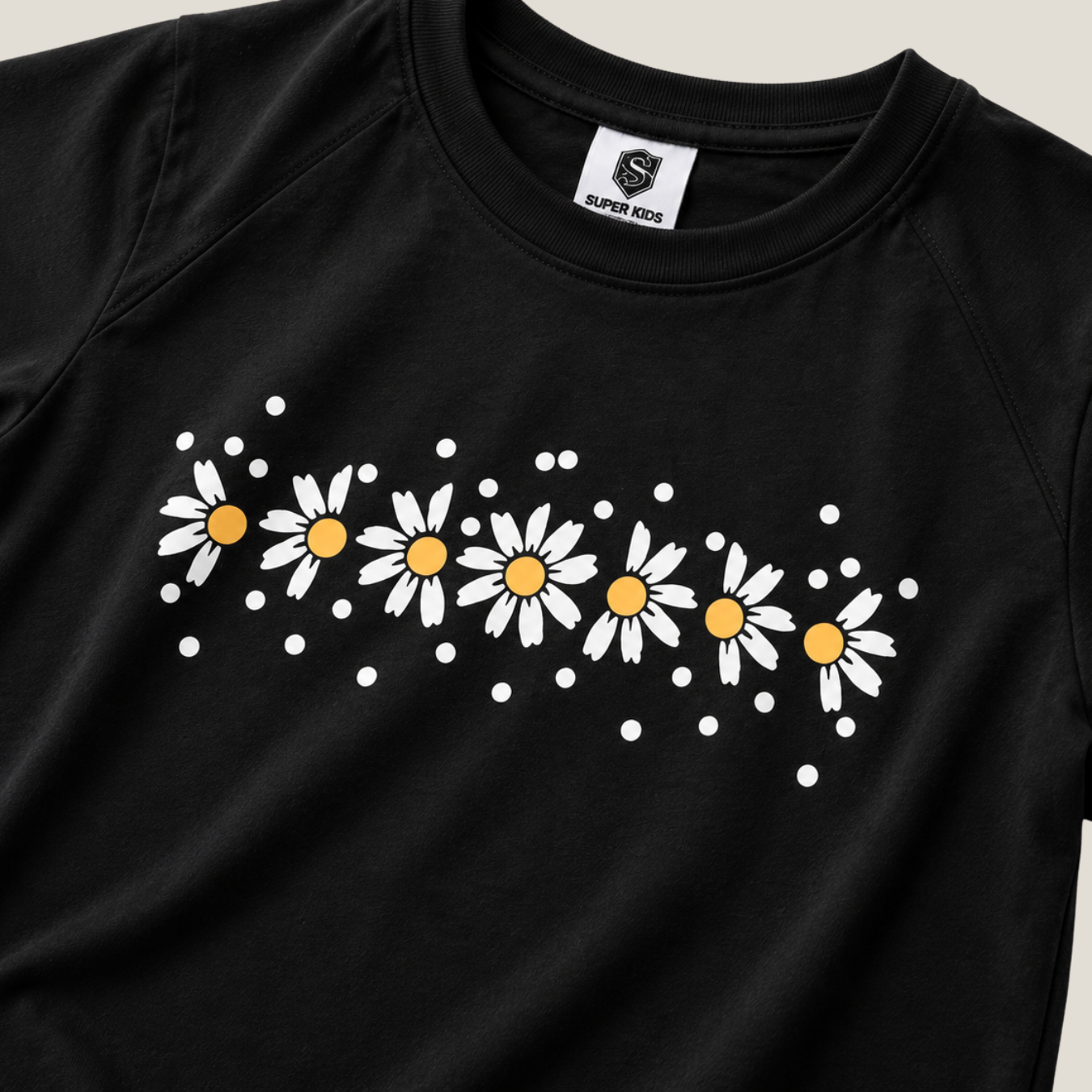 Flower Grapic Black T-Shirt