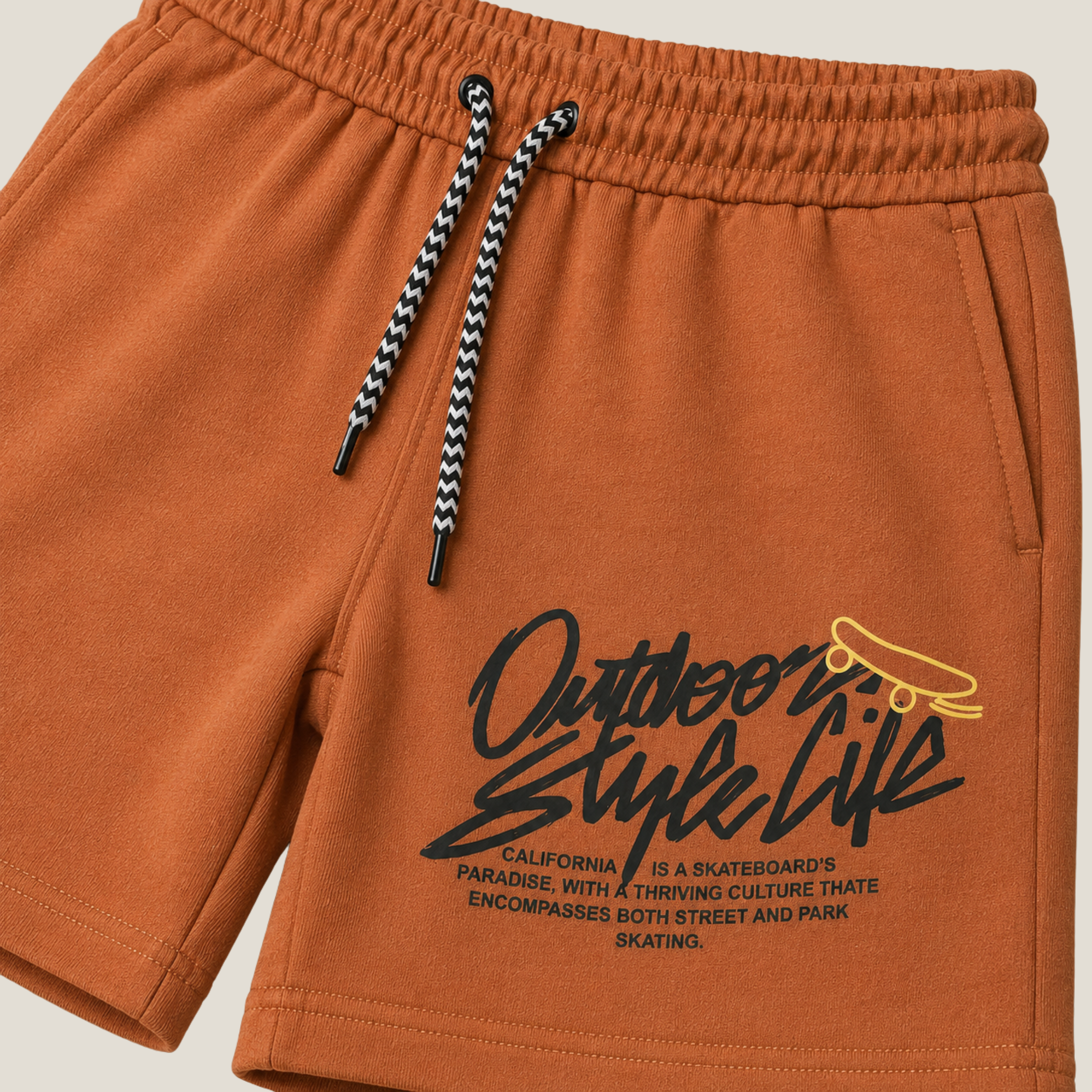 Outdoor Style Life Grapic Blended Short