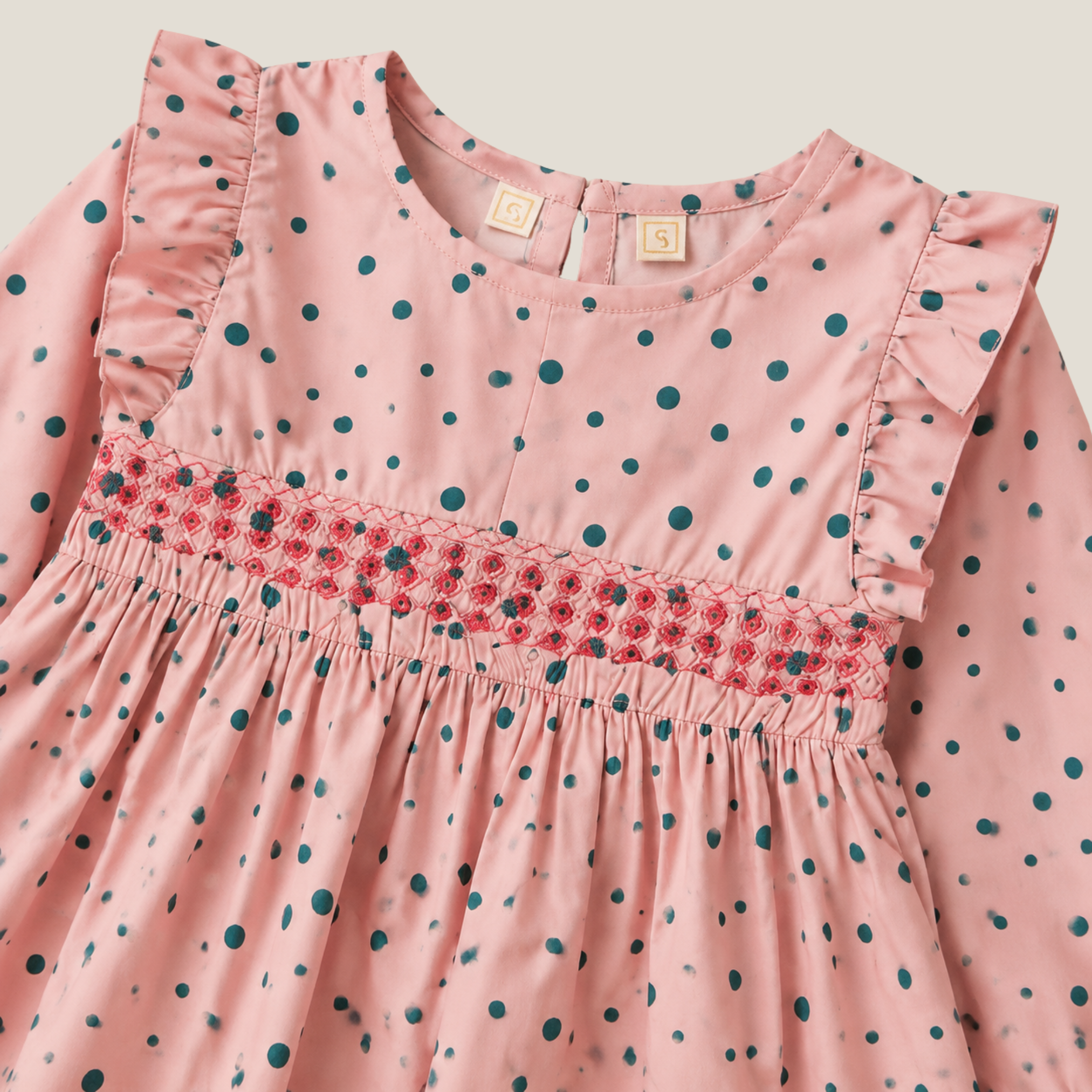 Blush Polka Long Frock