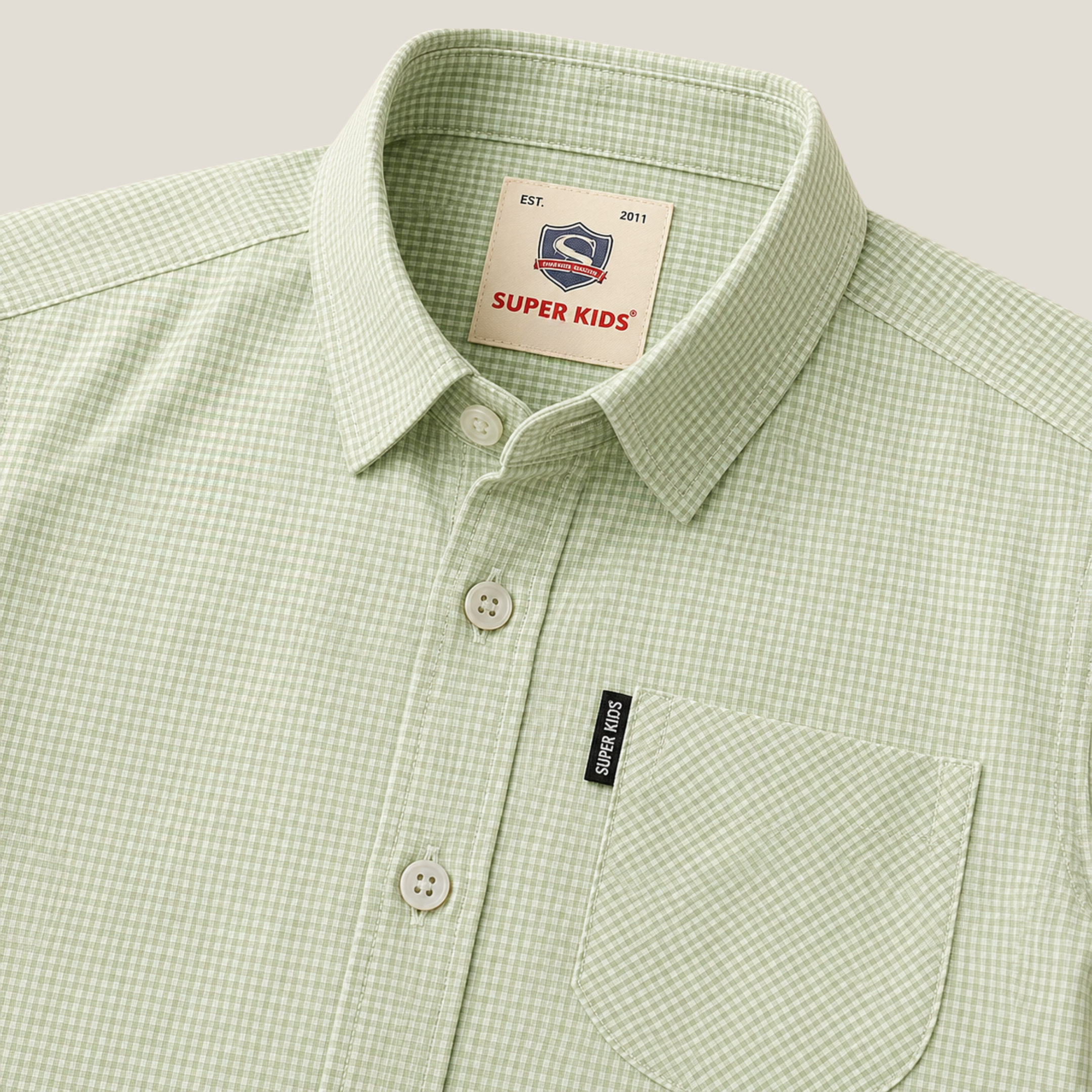 Checked Buttom Down Casual Shirt