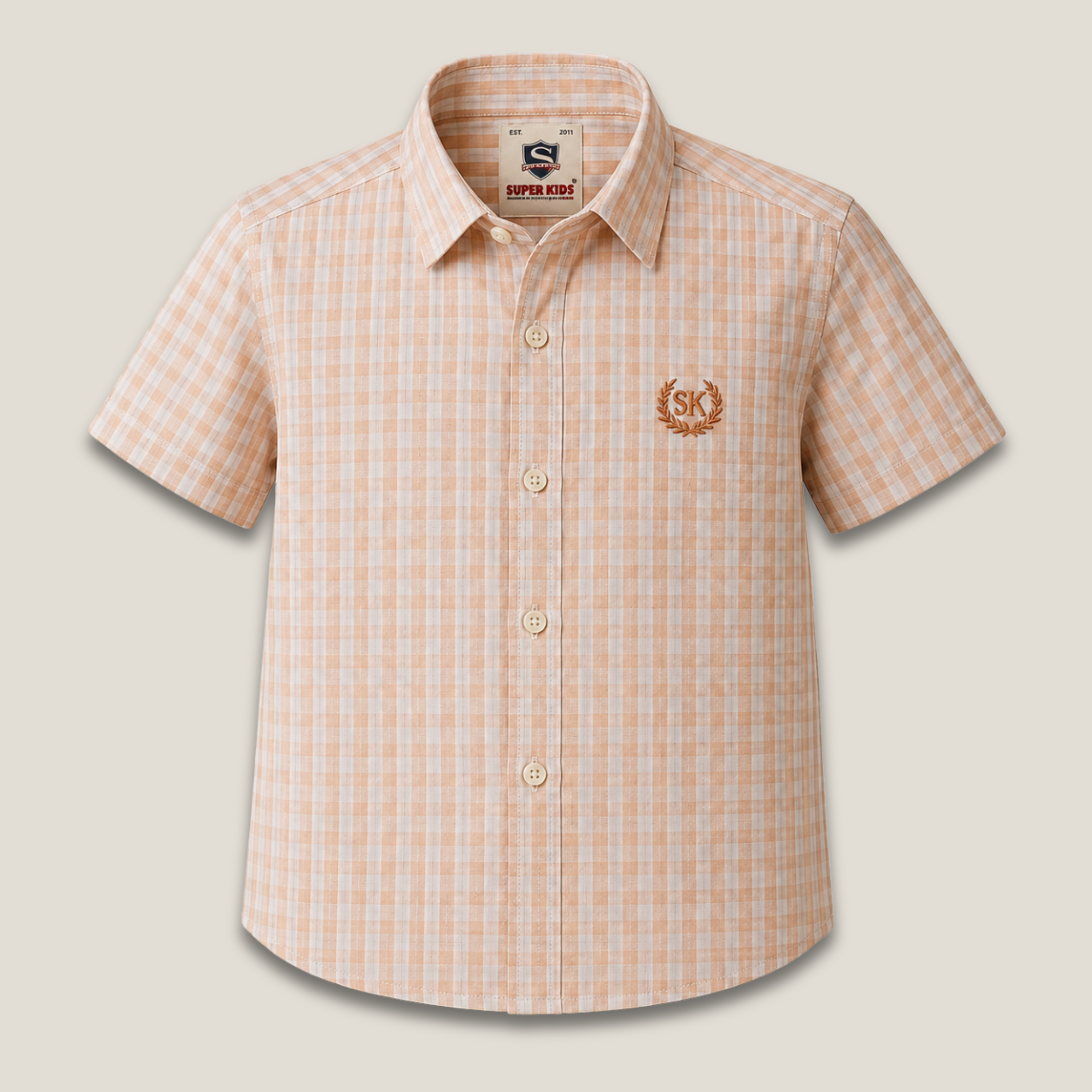 Skin Stripped Linning Short Sleeve Shirt