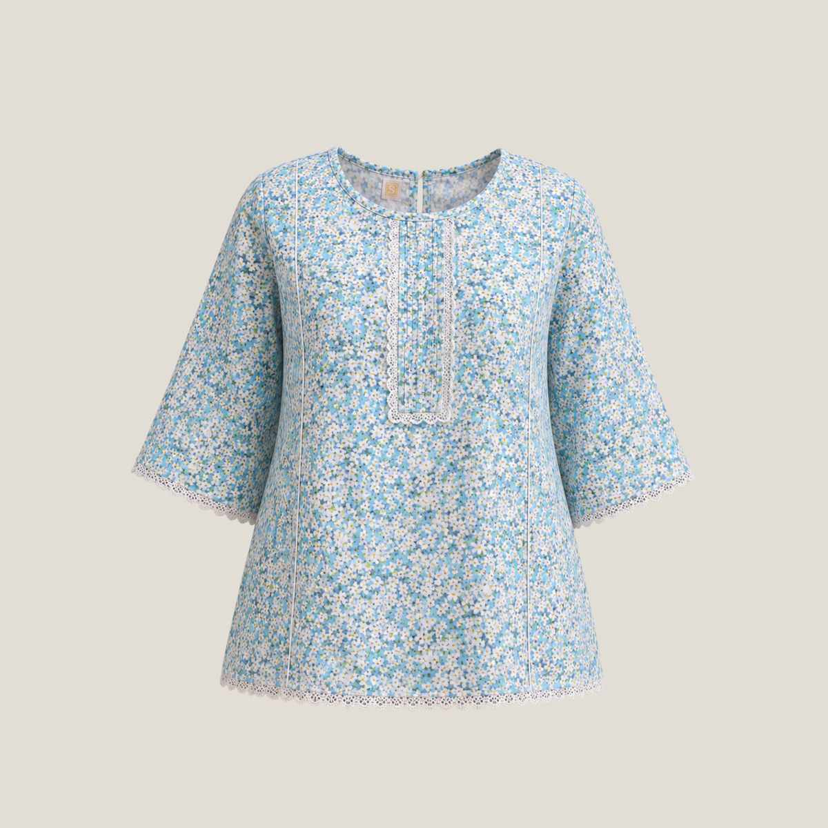 Floral Printed Kameez With Loose Buttom Trouser