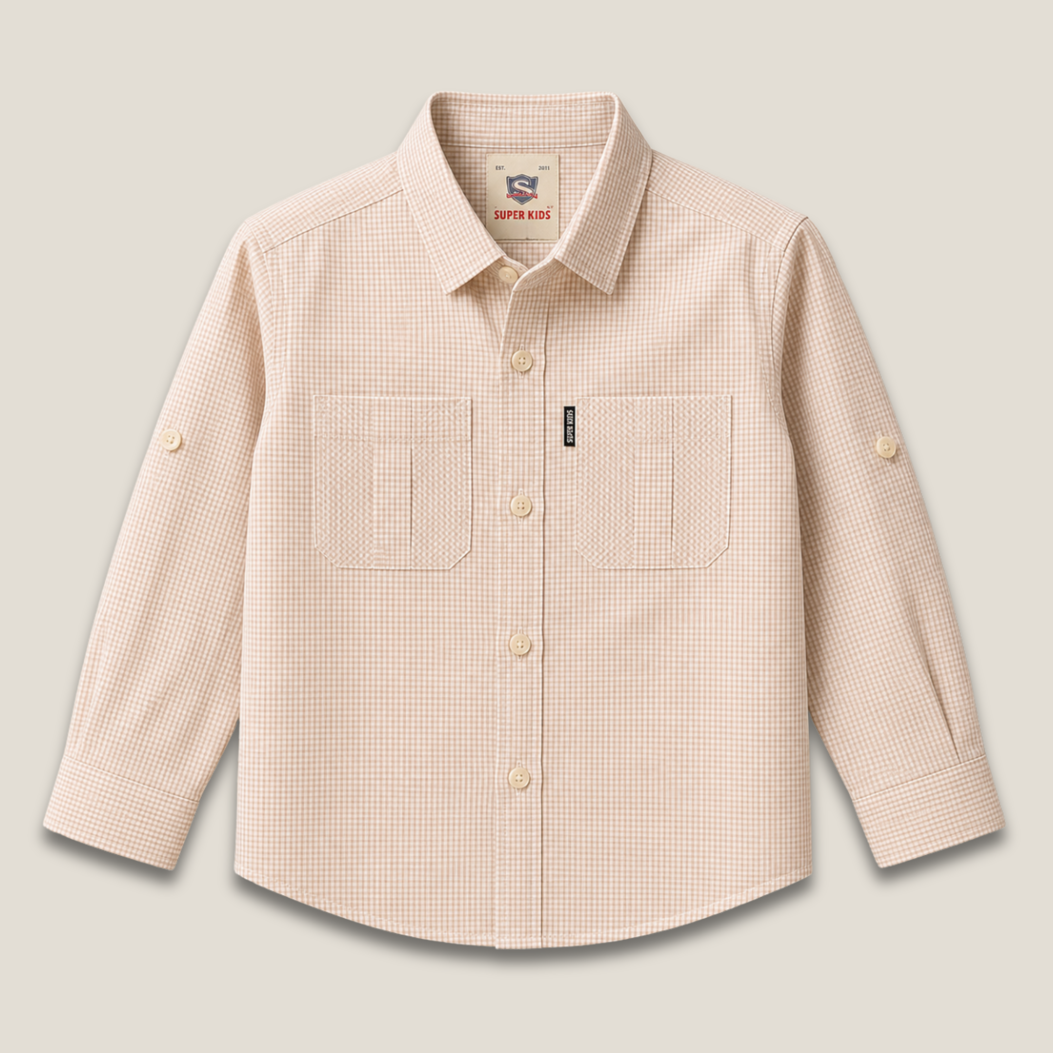 Checked Buttom Down Casual Shirt