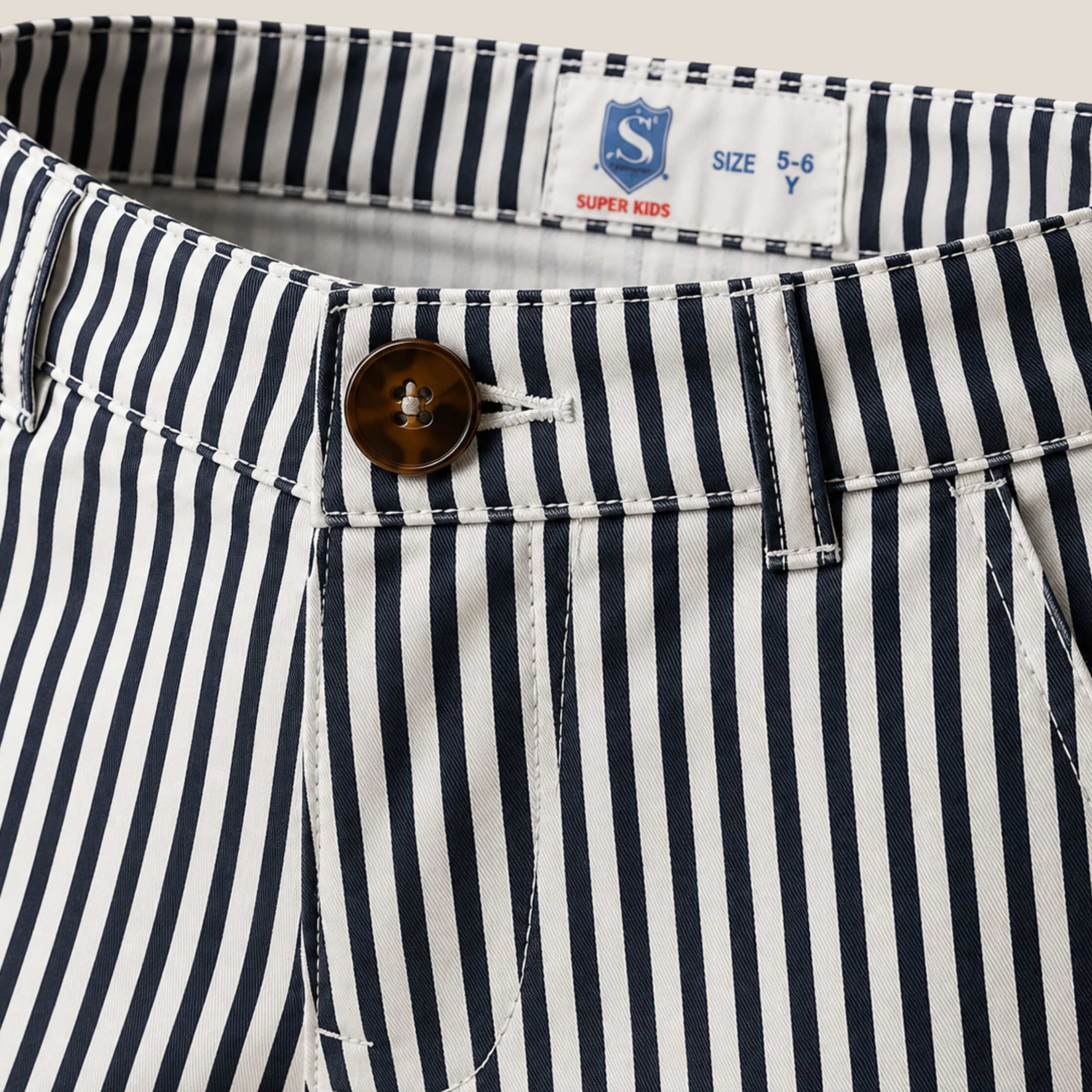 Stripped Lining Cotton Short