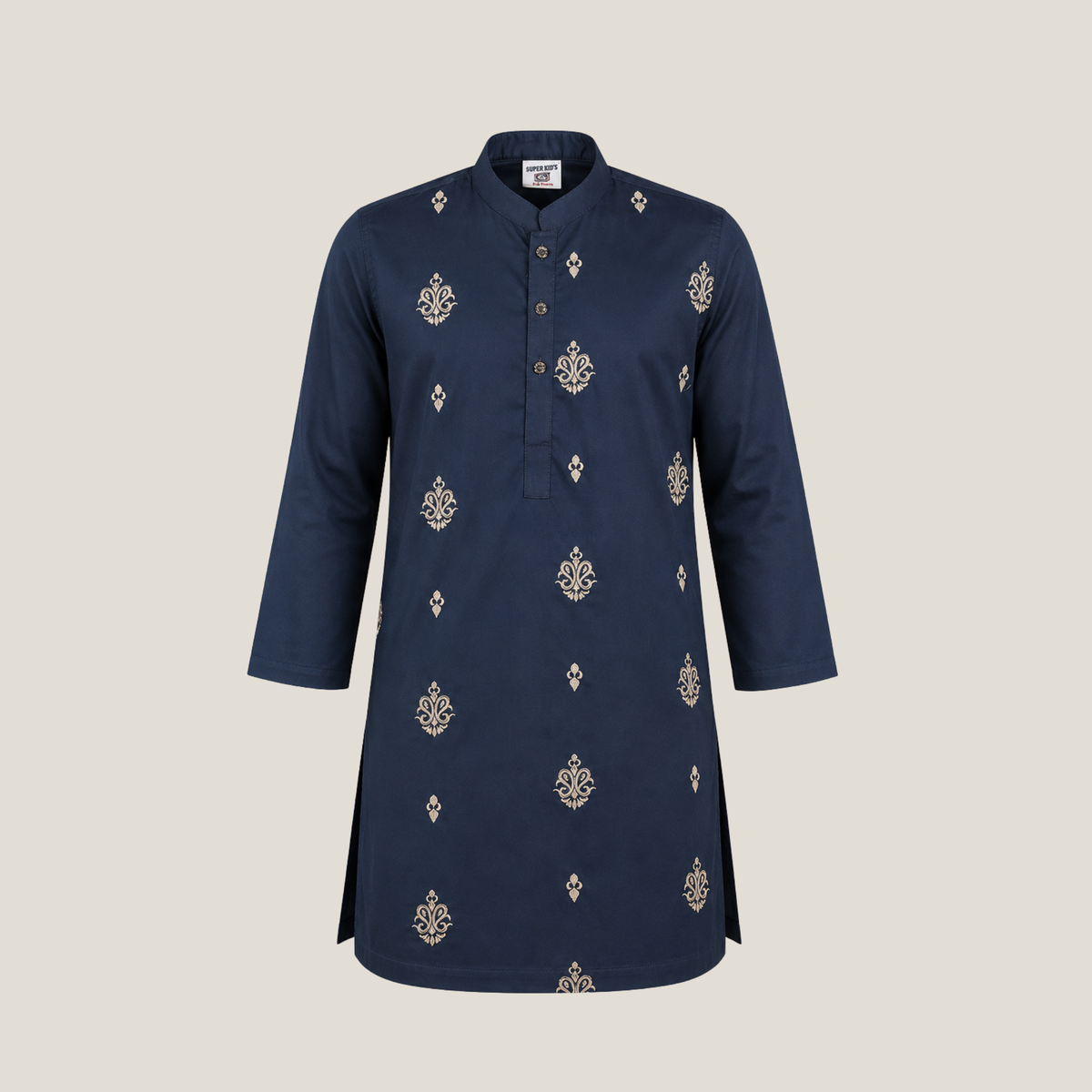Boy's All Over Embroidered Kurta Trouser