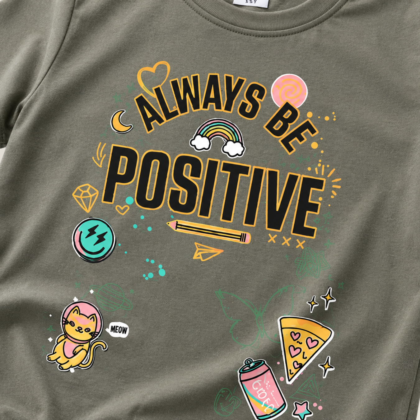 Always Be Positive Grapic T-Shirt