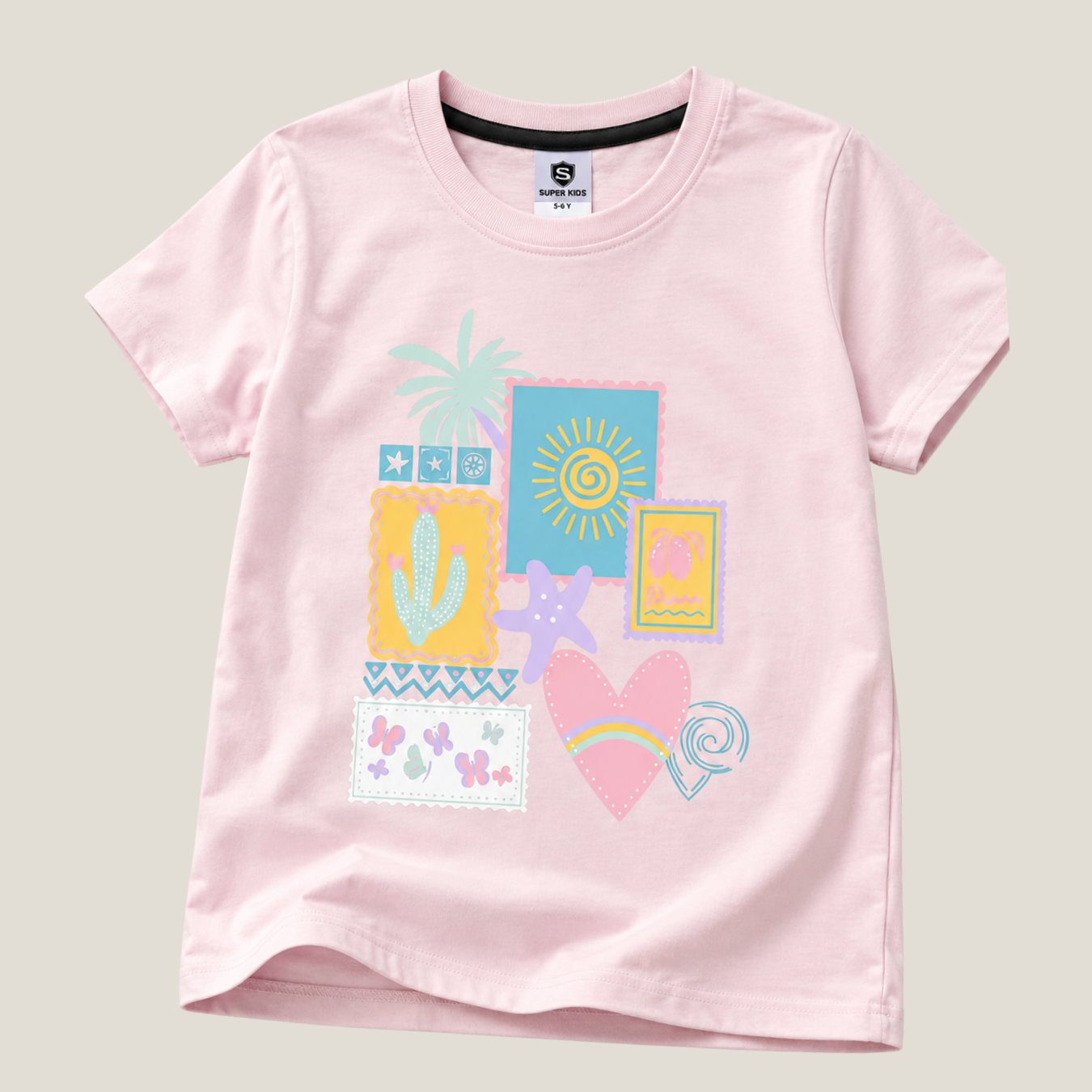 Light Pink Grapic T-Shirt