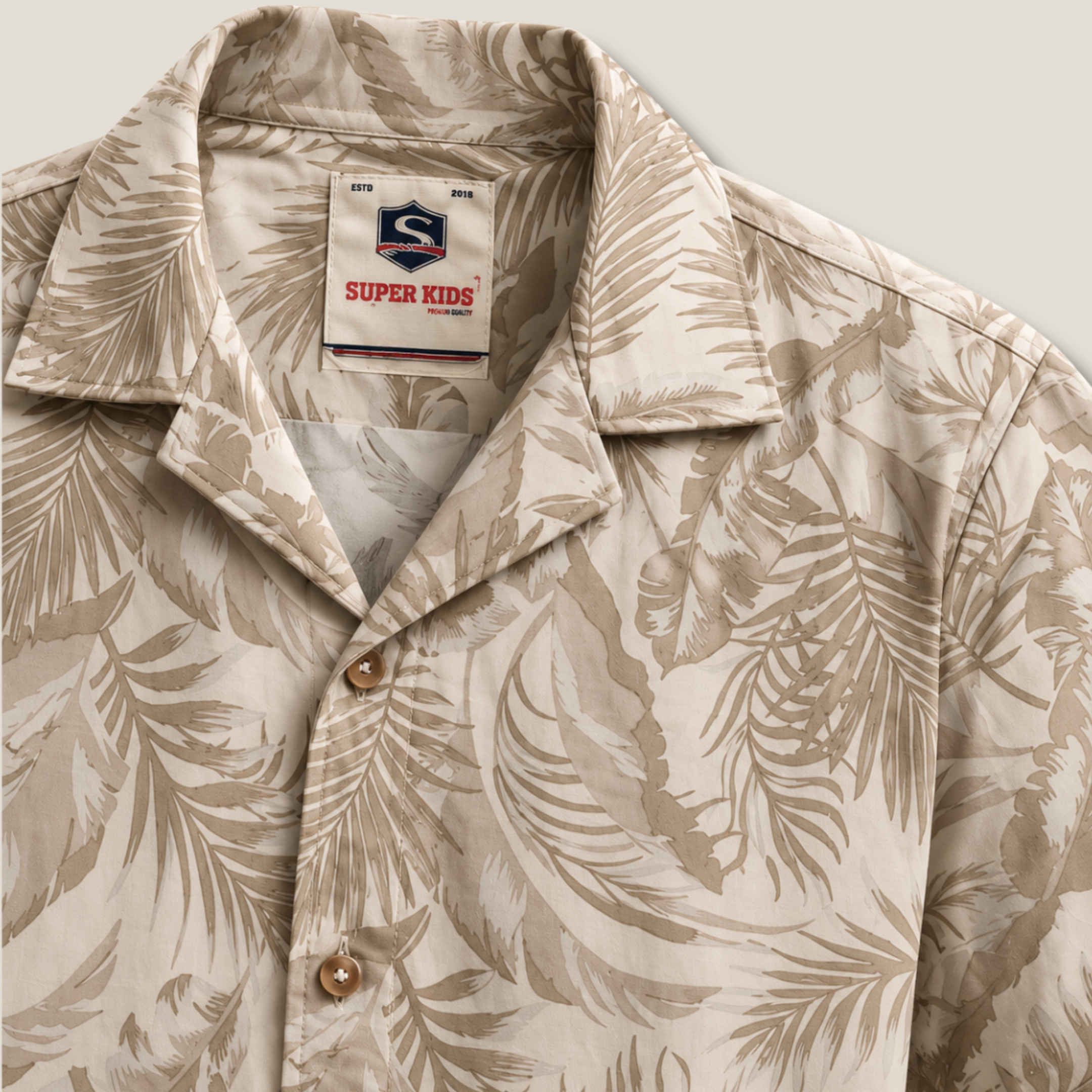 Skin Printed Ressort Collor Shirt