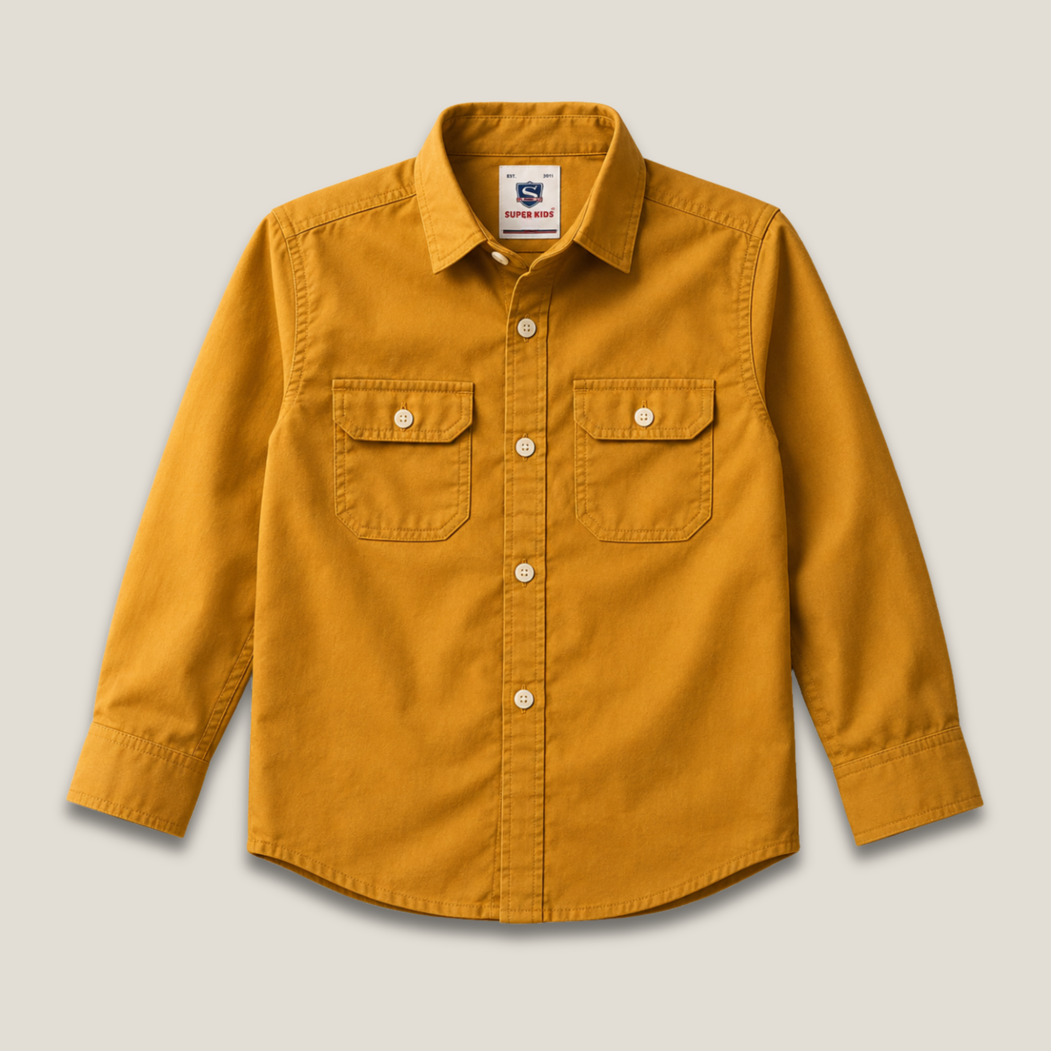 Double Pocket Buttom Down Casual Shirt