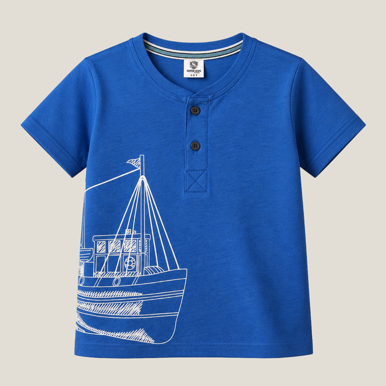 Ship Grapic Henley T-Shirt