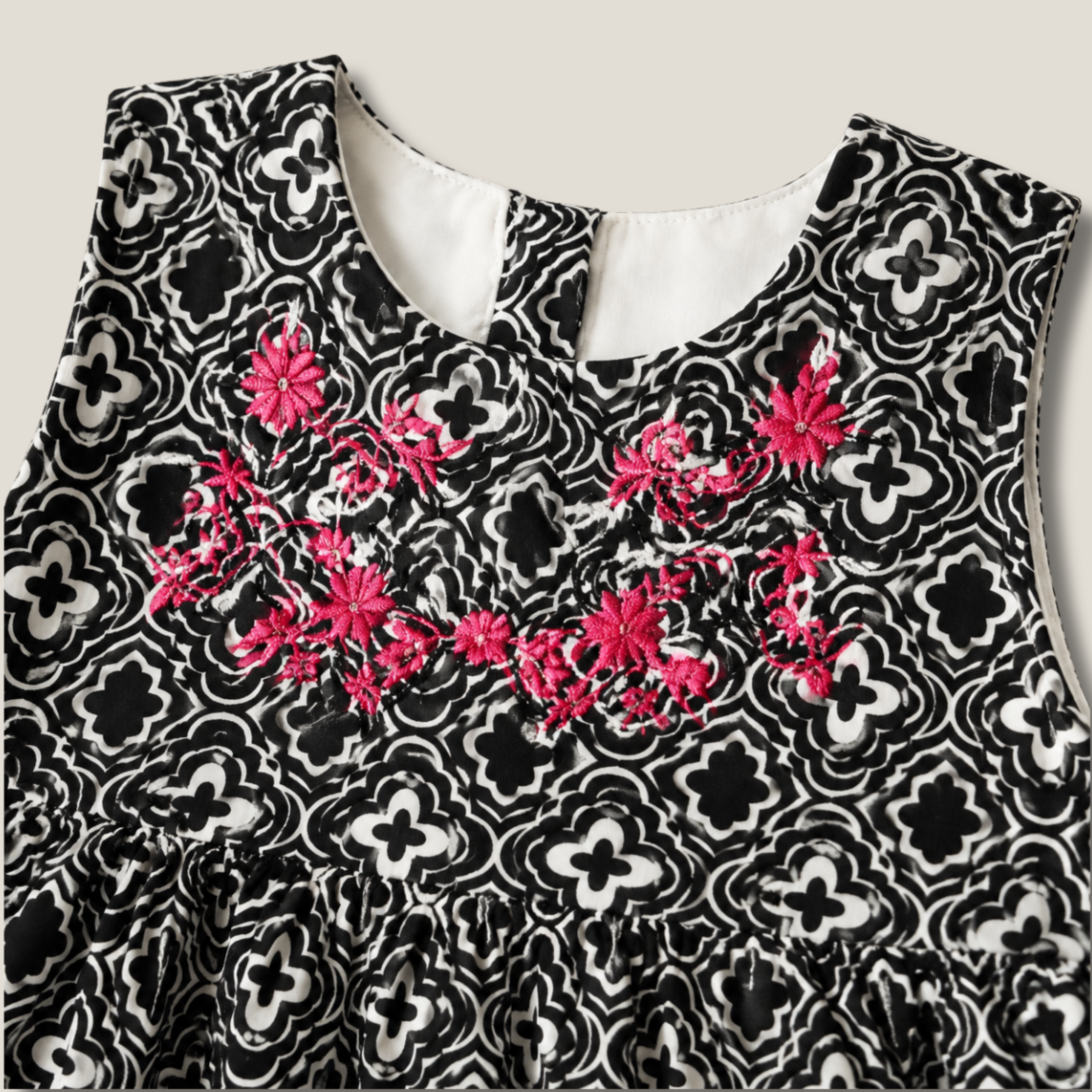 Midnight Bloom Casual Frock