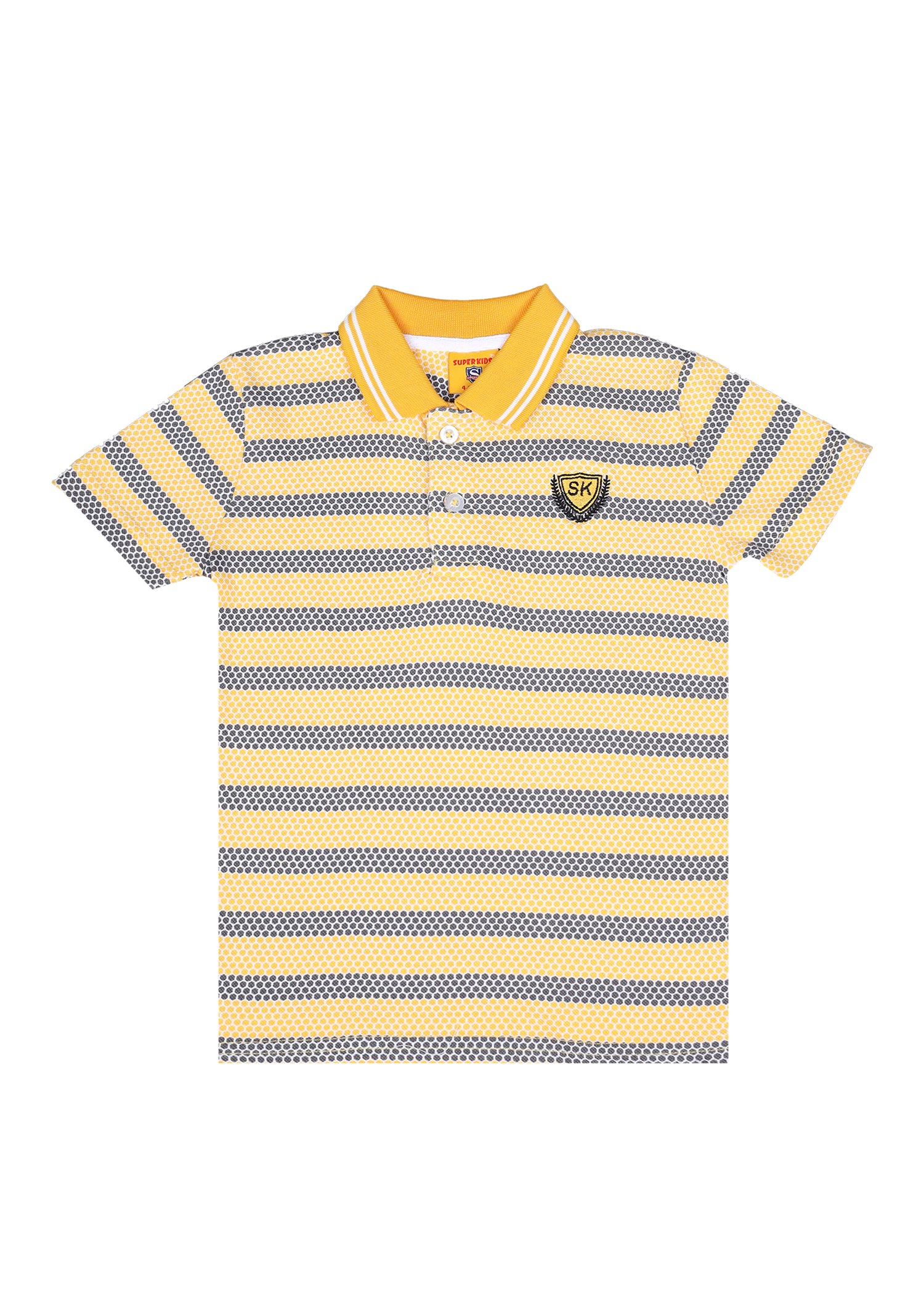 Printed Yellow Polo Shirt