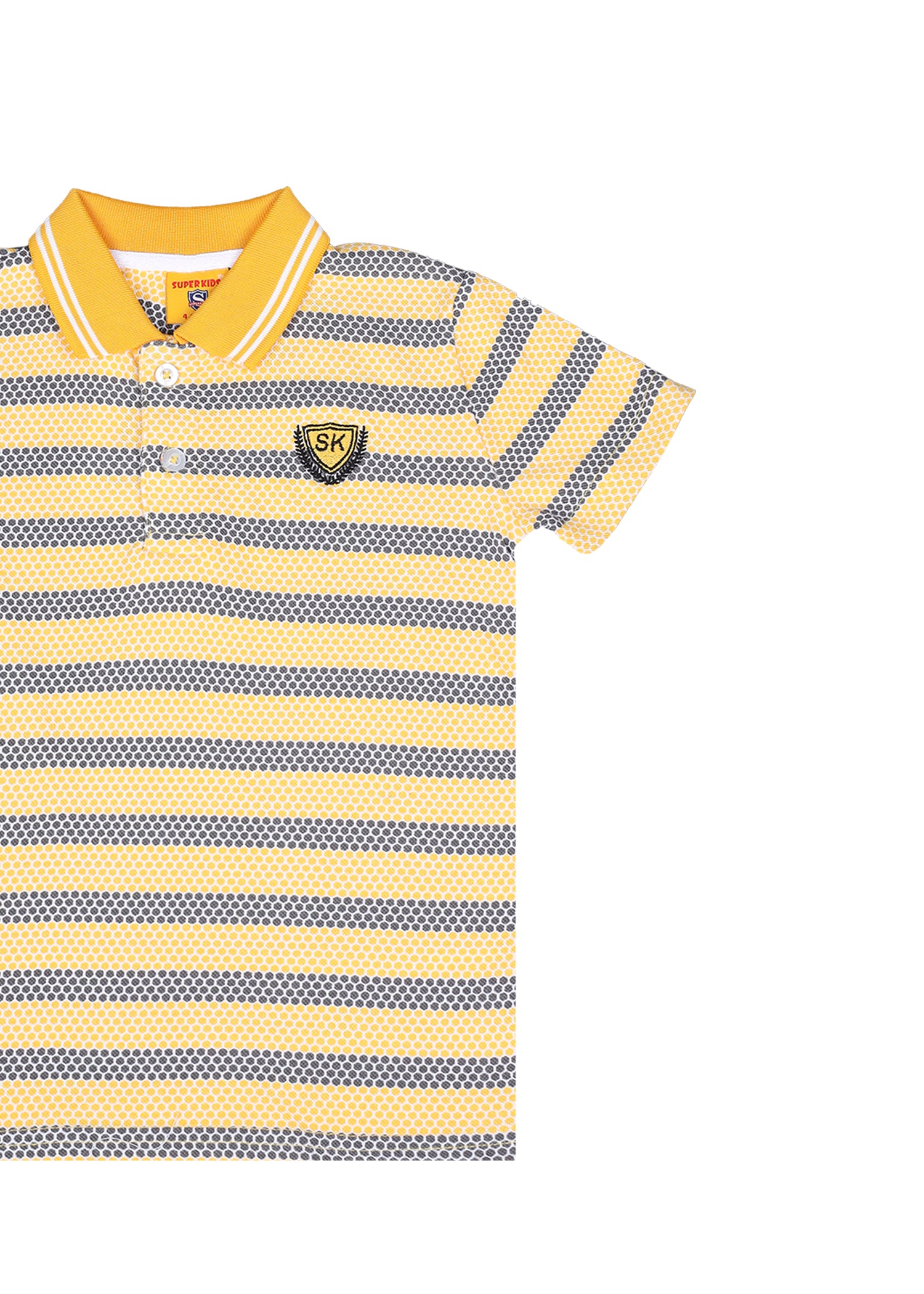 Printed Yellow Polo Shirt